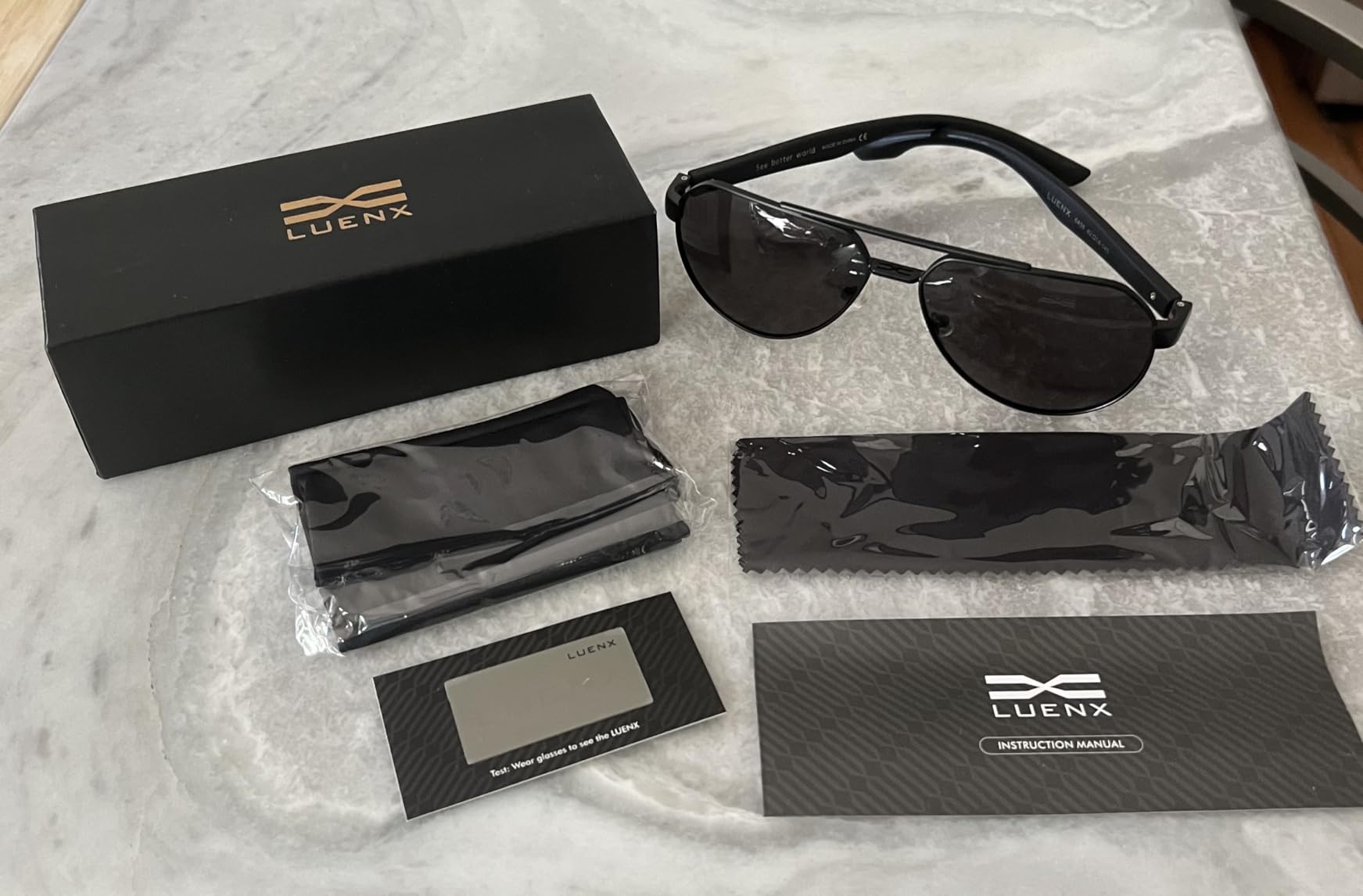 Aviator Sunglasses for Men Women Polarized Classic Pilot Shades Driving Sun Glasses UV400 Protection with Accessories customer photo 2