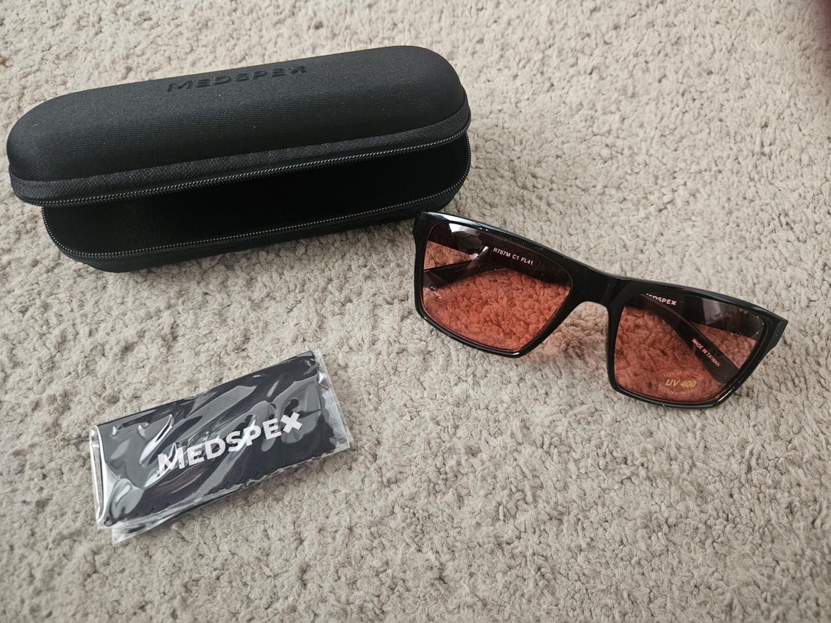 R787M FL-41 Tinted Glasses for Light Sensitivity Migraine Glasses FL41 Photophobia Fluorescent Light Indoor Outdoor customer photo 2