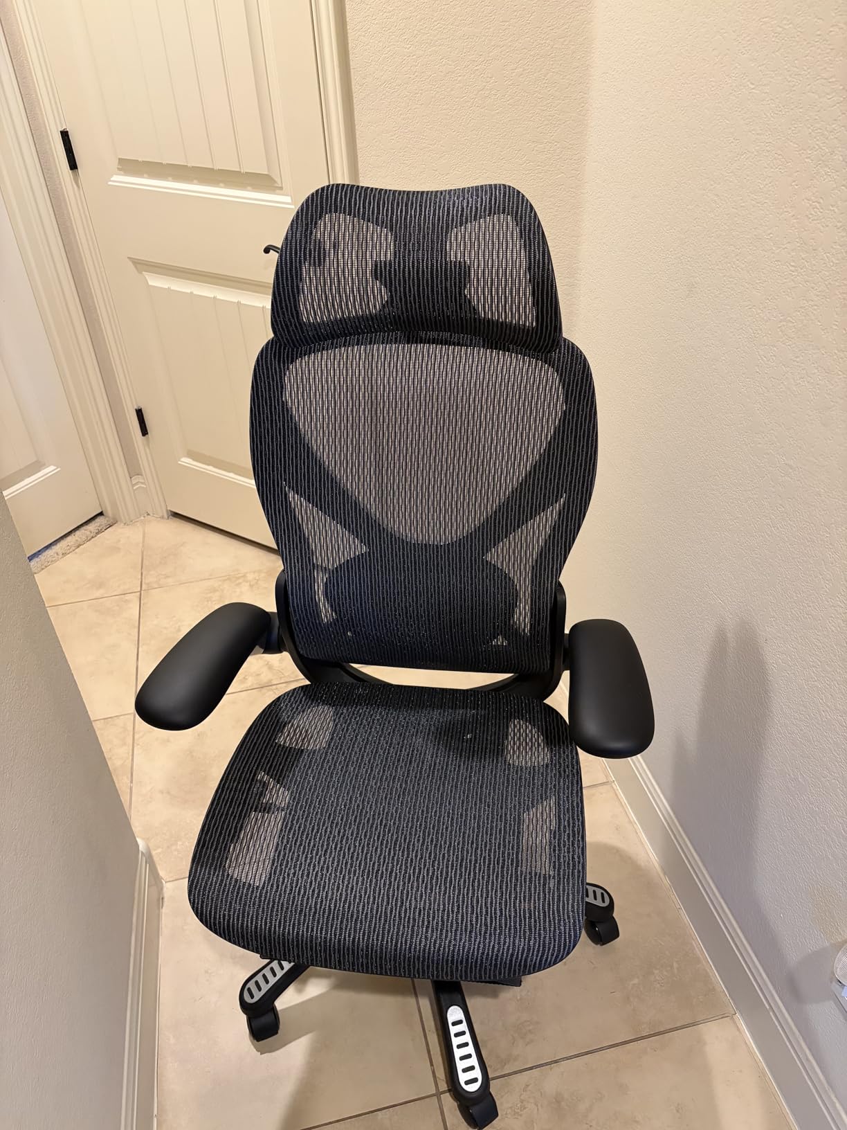 ELABEST X100 Ergonomic Mesh Office Chair with Footrest, Big and Tall Home Desk Chair with 5D Flip-Up Arms, Adjustable 3D Lumbar Support, Gaming and Executive Computer Chairs customer photo 1