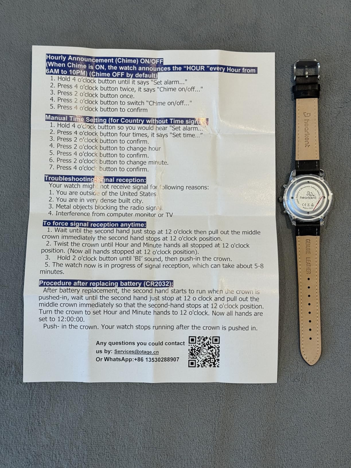 Hearkent Atomic Talking Watches for Visually Impaired, American Accent Voice, Roman Numerals Watch with Leather Band, Speaks Time and Date, Ideal Watch for Elderly and Blind People customer photo 2