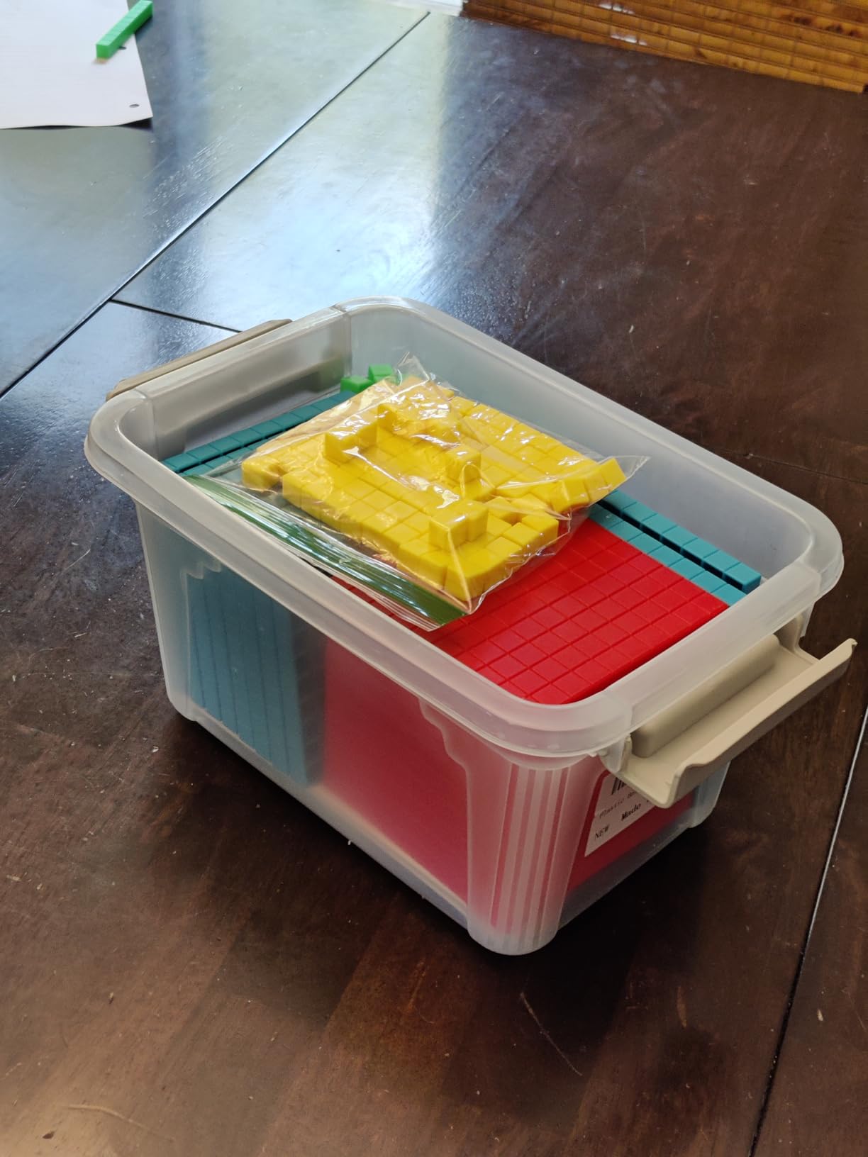 TOMMYHOME Base Ten Blocks with Place Value Chart - Math Manipulatives for Kids.Counting Blocks for Math to Help Educate Kindergarten Teachers. customer photo 1