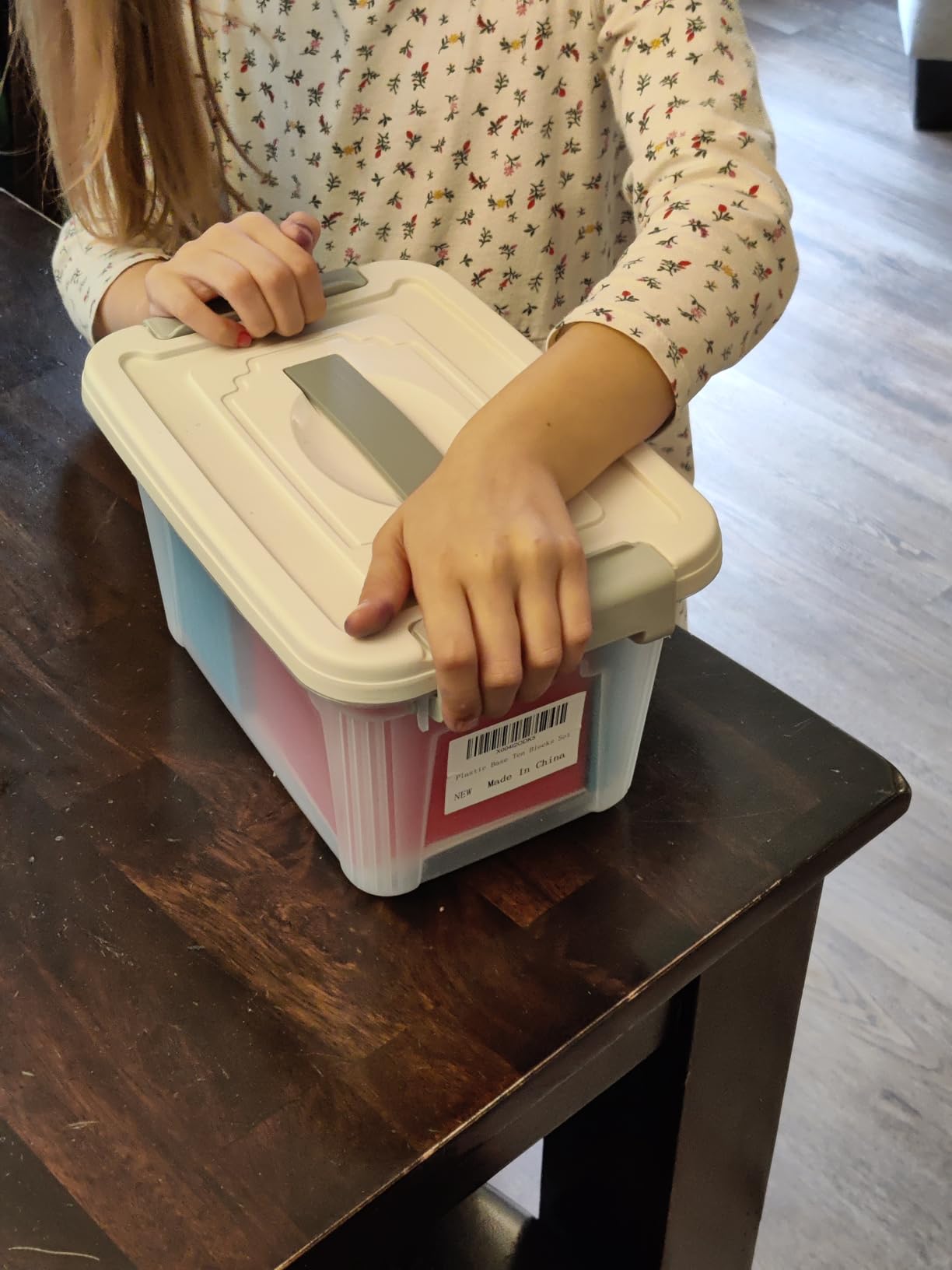 TOMMYHOME Base Ten Blocks with Place Value Chart - Math Manipulatives for Kids.Counting Blocks for Math to Help Educate Kindergarten Teachers. customer photo 2