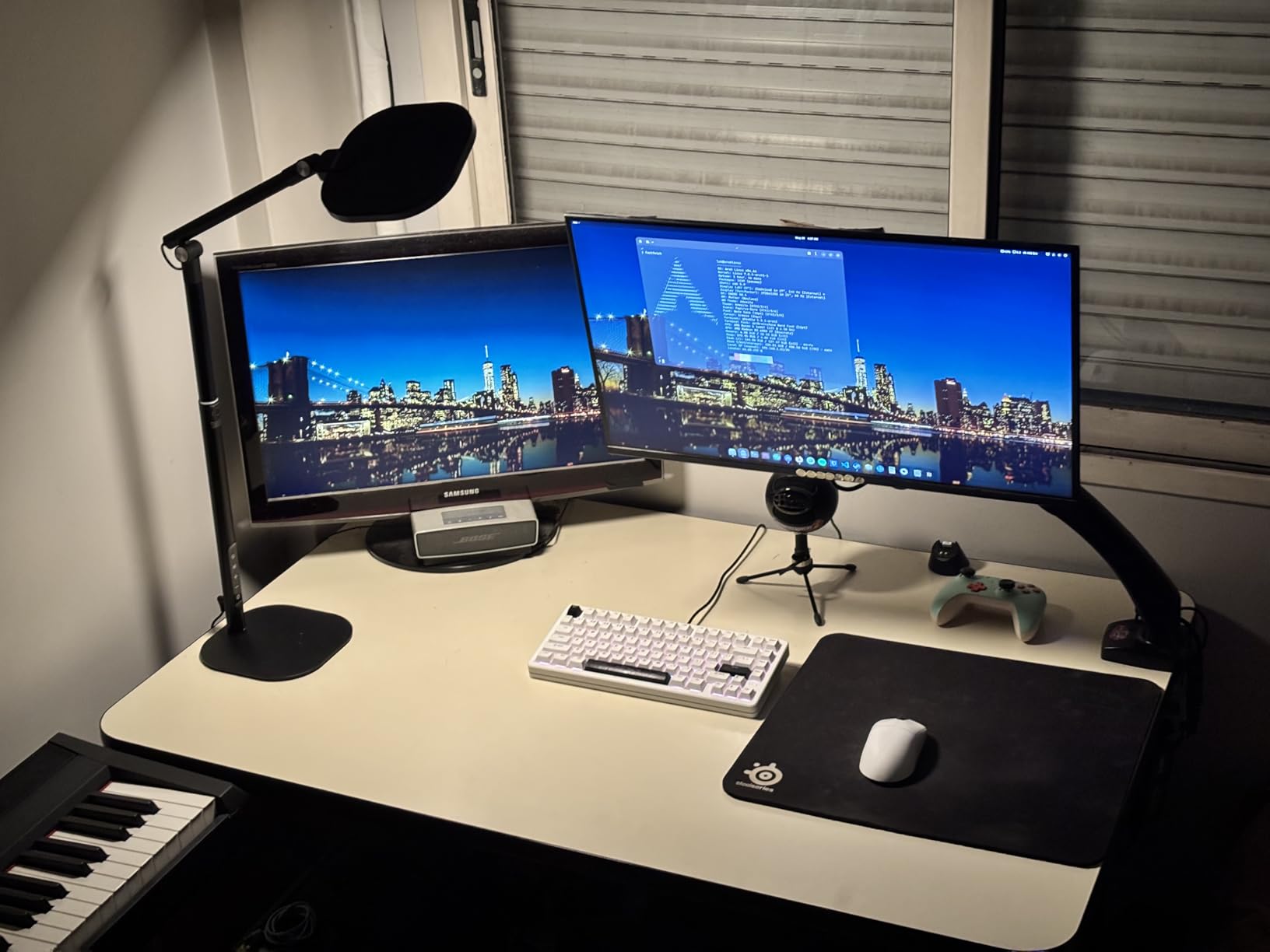 LitONES Led Desk Lamps for Home Office with Base, Tall Desk Lamp with 50 Light Modes & Memory and Timer Func Computer Light, Flexible Adjustable Table Lamps for Video Conference, Architect customer photo 1