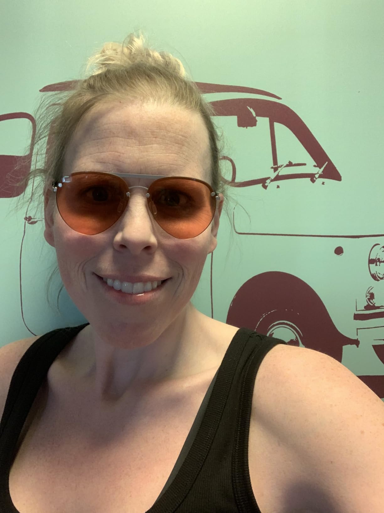 BRADDELL FL-41 Rose Aviator Ultra Thin Migraine Light Sensitivity Glasses for Fluorescent LED Glare, Photophobia and Computer Screens with Interchangeable FL-60 Lenses (SMALL) customer photo 2
