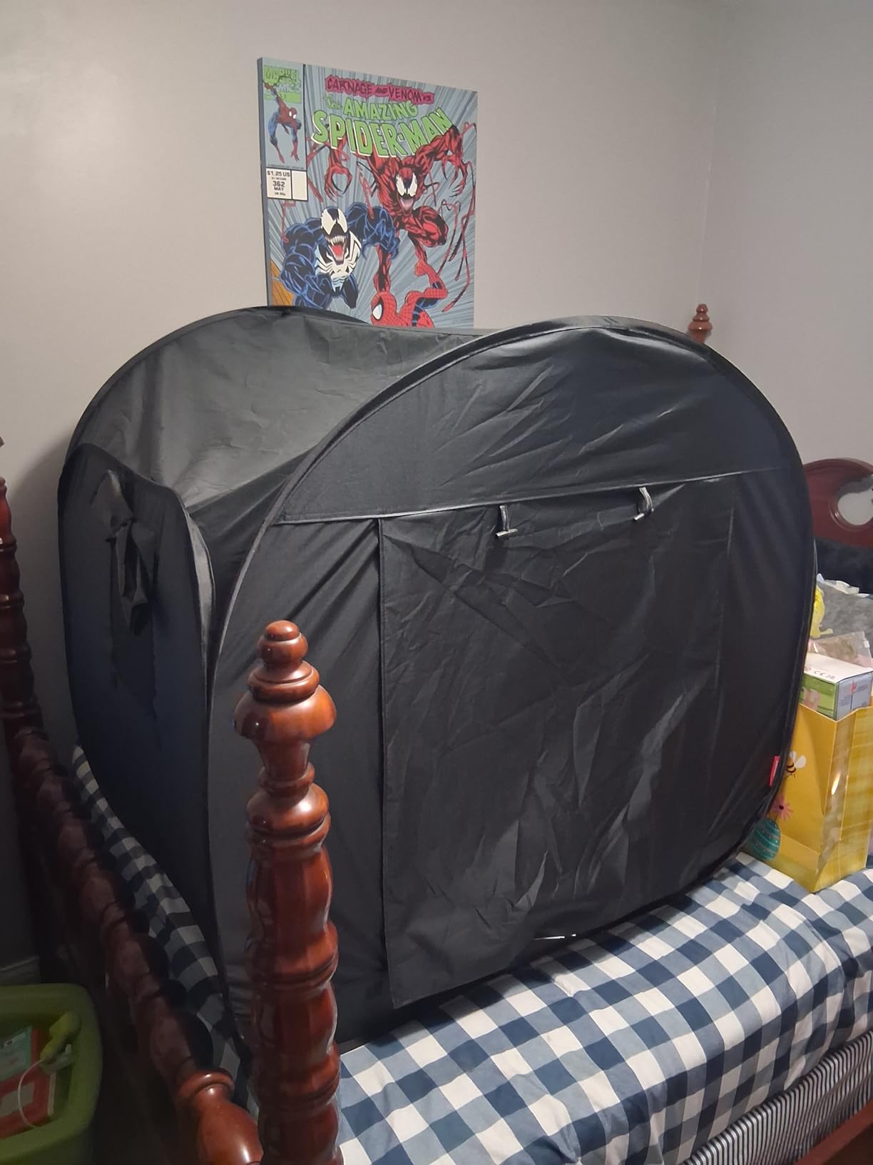 Sensory Tent for Kids with Autism - CPC Certification Sensory Calm Corner Helps ADHD, SPD Children Relax, Reduce Anxiety - Portable Pop-up Blackout Hideout Play Tent Toys Add Windows customer photo 1