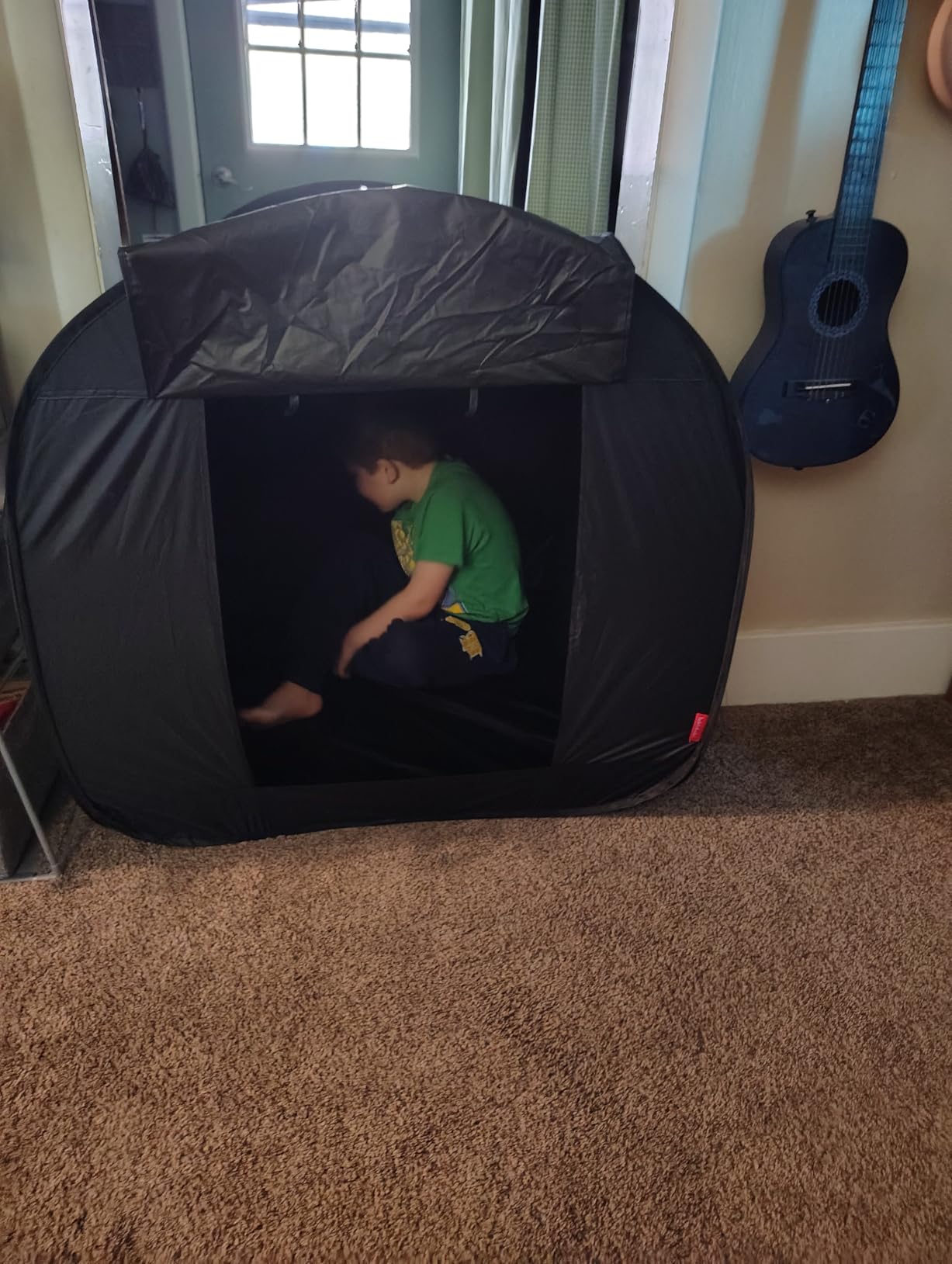 Sensory Tent for Kids with Autism - CPC Certification Sensory Calm Corner Helps ADHD, SPD Children Relax, Reduce Anxiety - Portable Pop-up Blackout Hideout Play Tent Toys Add Windows customer photo 2