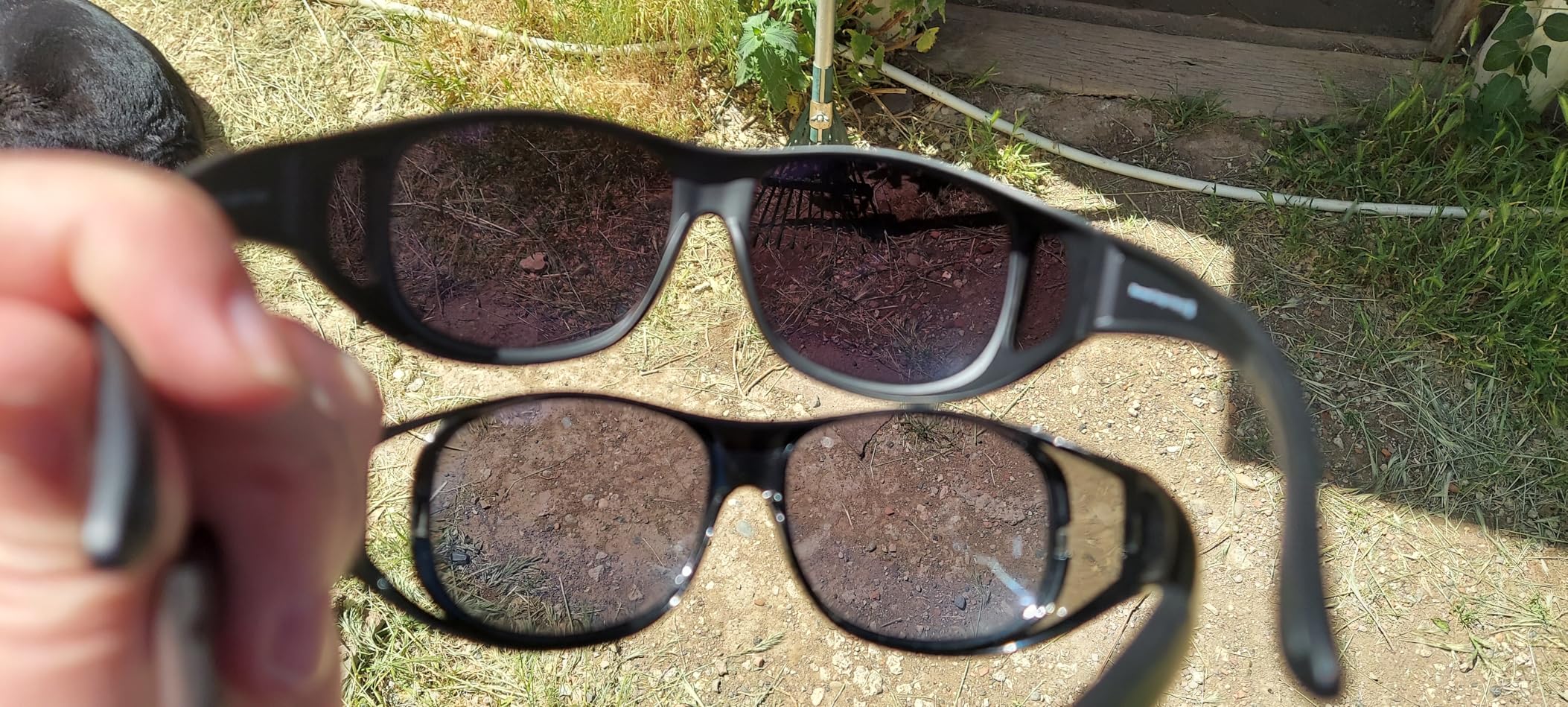 Bloomoak Super Dark Polarized Fit Over Wraparound XL Big Sunglasses CAT 4 Dark Photophobia|Cataract Sunglasses | Extra Large 150mm customer photo 2