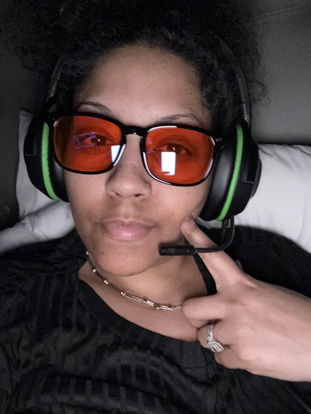 VIEWBETTER Anti 99.99% Blue Light Blocking Glasses Over Eyeglasses, Oversized Fitover Amber Orange Computer Gaming Eyewear customer photo 1