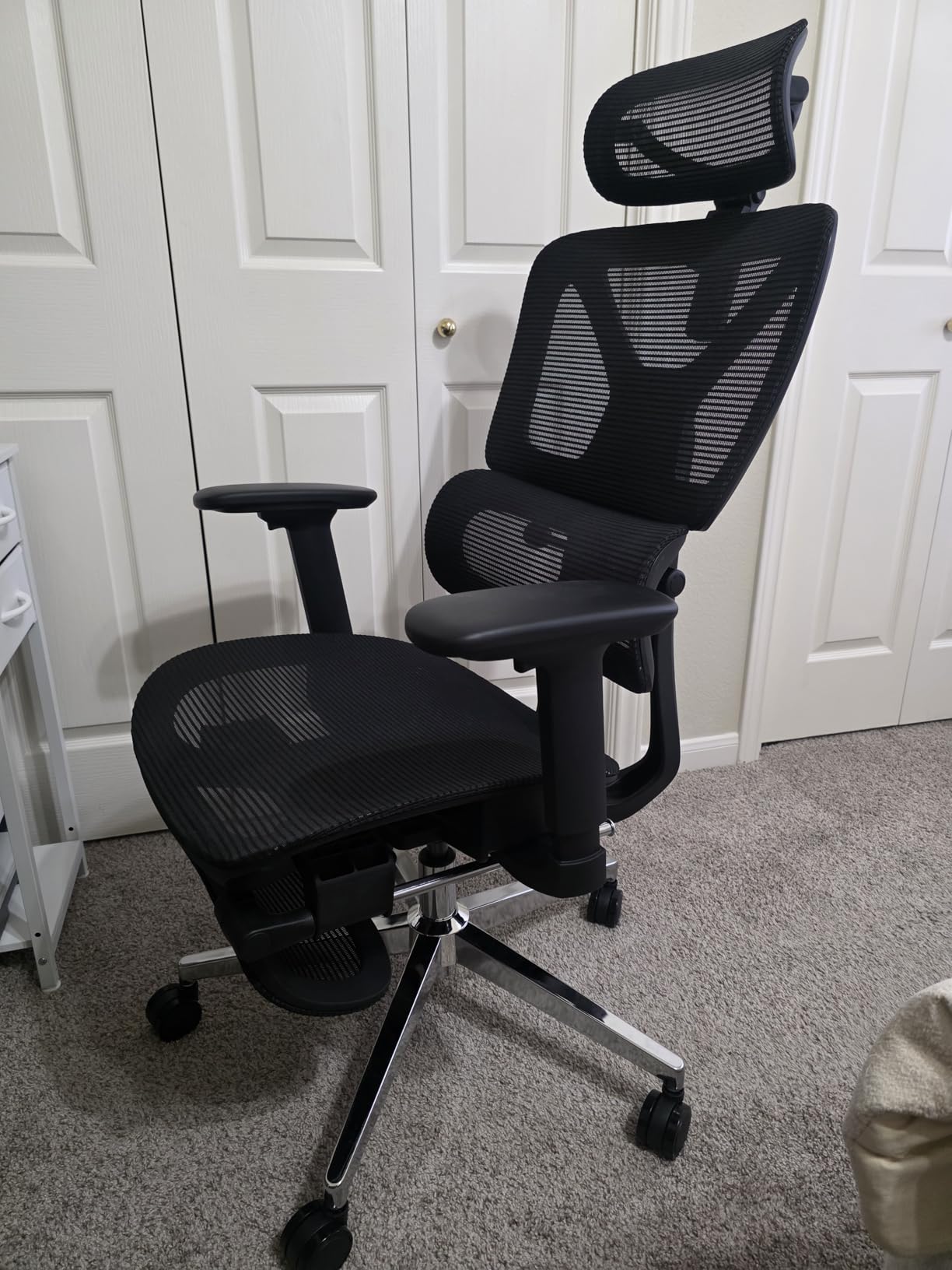FLEXISPOT ErgoX Premium Ergonomic Office Chair with Footrest- Adjustable 3D Armrests, Dynamic Lumbar Support, Recline & Tilt Function, Mesh Seat, for Home & Office Use,Dark Grey customer photo 1