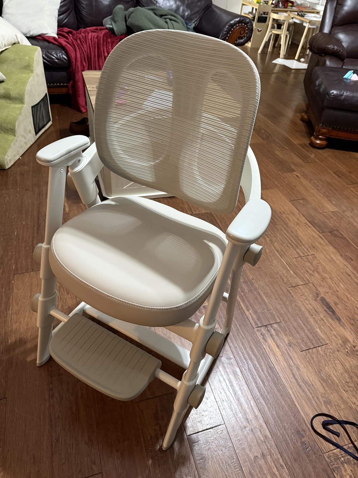 Ergonomic Kids' Study Chair, Height Adjustable Kids Desk Chair for Boys Girls, Comfortable for Teenagers Playing, Drawing, Ideal Gift for Children, Students (Grey) customer photo 2