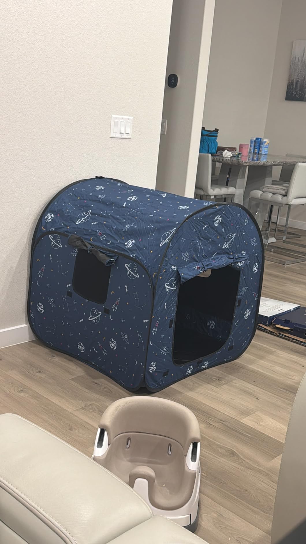 L'ARCHE Sensory Tent for Kids with LED Lights & Remote Blackout Pop-Up Calm Down for Autism, ADHD & SPD Indoor Sensory Room & Play Tent Foldable & Portable (Space Theme, Regular 35.4 in) customer photo 2