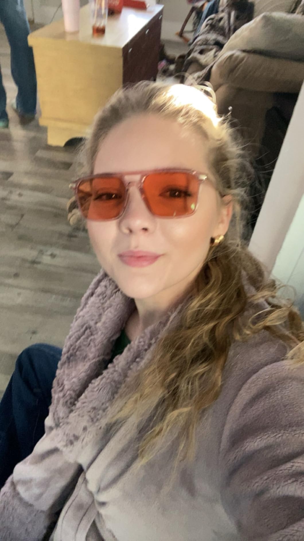 Goiteia FL-Rose Migraine Glasses, Blocks 480-520 nm Light, Light Sensitivity Glasses for Fluorescent LED Glare, Photophobia customer photo 1