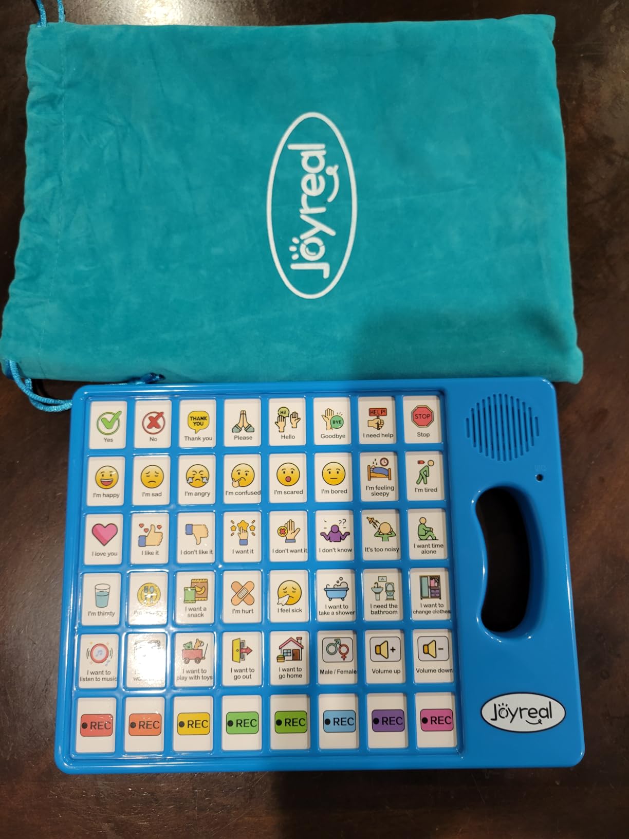 Joyreal AAC Device for Autism, Non Verbal Communication Tools for Speech Therapy & Stroke Rehab. Communication Tablet, Autism Talking Aids with 8 Programmable Buttons & Adjustable Volume customer photo 1