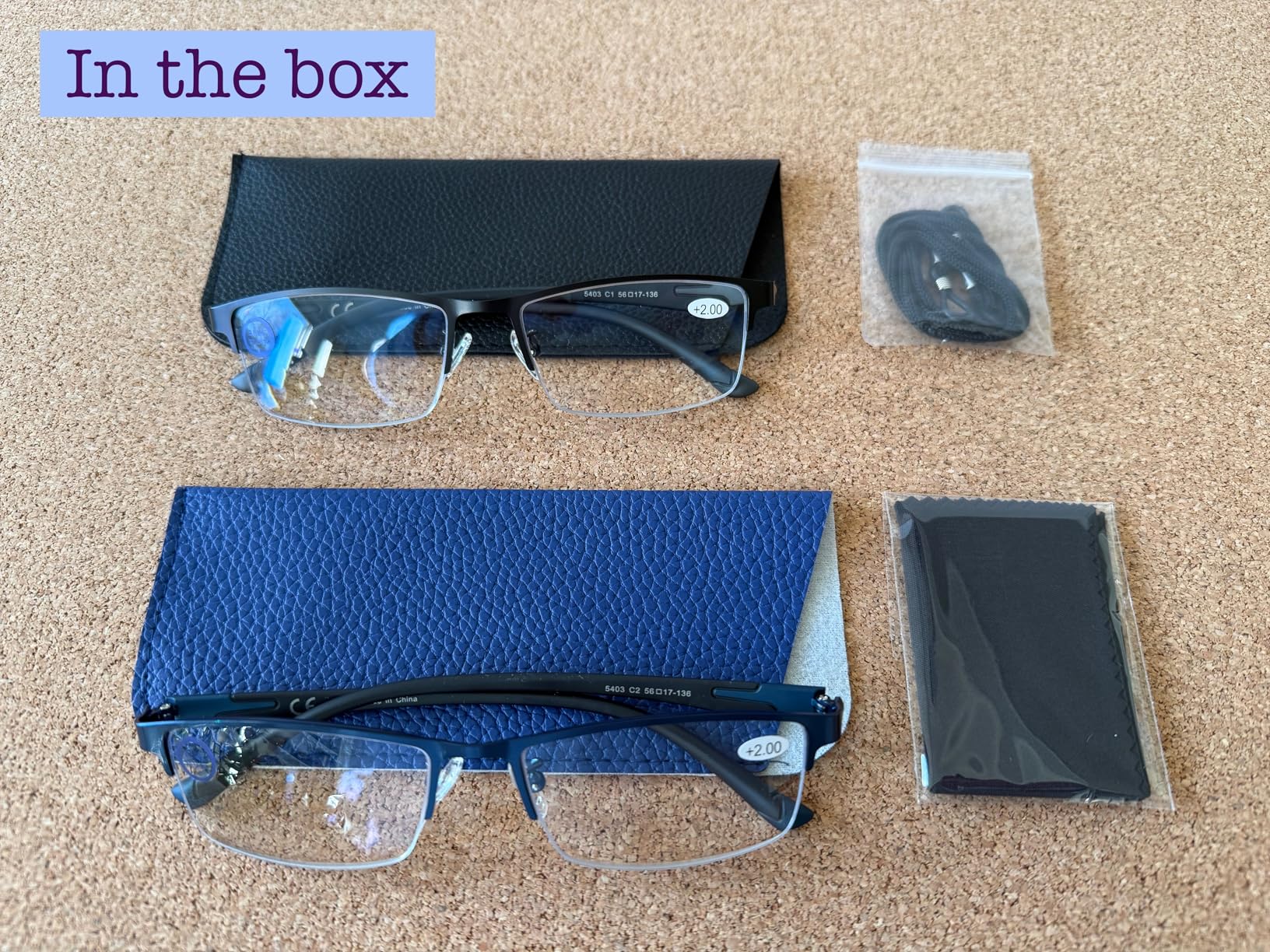 CARA Extremely Lightweight Progressive Multifocus Reading Glasses for Men No-Line Blue Light Blocking Computer Readers 2Pack, 2.50x customer photo 2
