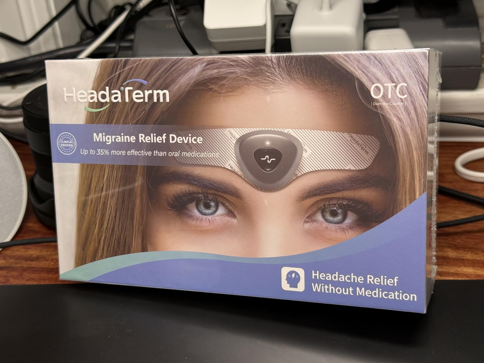 HeadaTerm-2 Migraine Relief Device e-TNS Technology Rechargeable Head Cap Treatment for Migraine and Headache, Drug-Free, Clinically Proven, Fast-Acting, No Side Effects (1* HeadaTerm 2 +3*Electrodes) customer photo 1