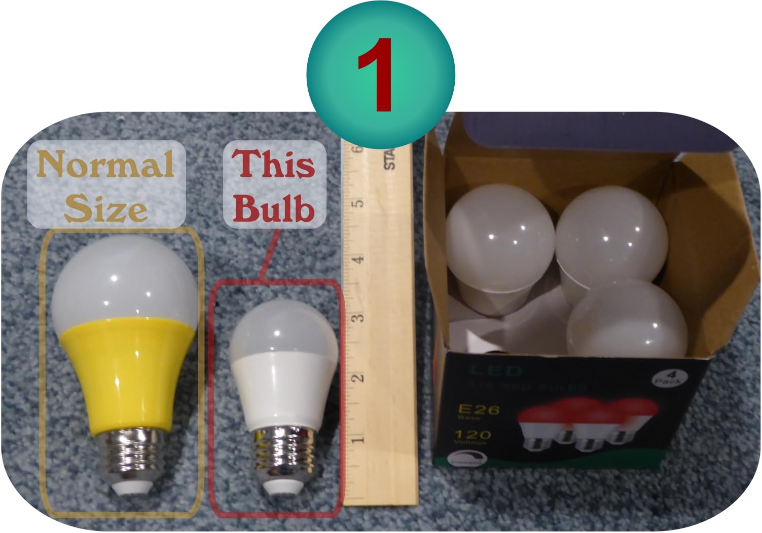 630nm Red Sleep Bulb Dimmable, 100% Blue Light Blocking, Promotes Melatonin Production, E26 A15 LED 5W Red Dim Night Light for Baby's Bedroom, Sleeping, 4Pack customer photo 2