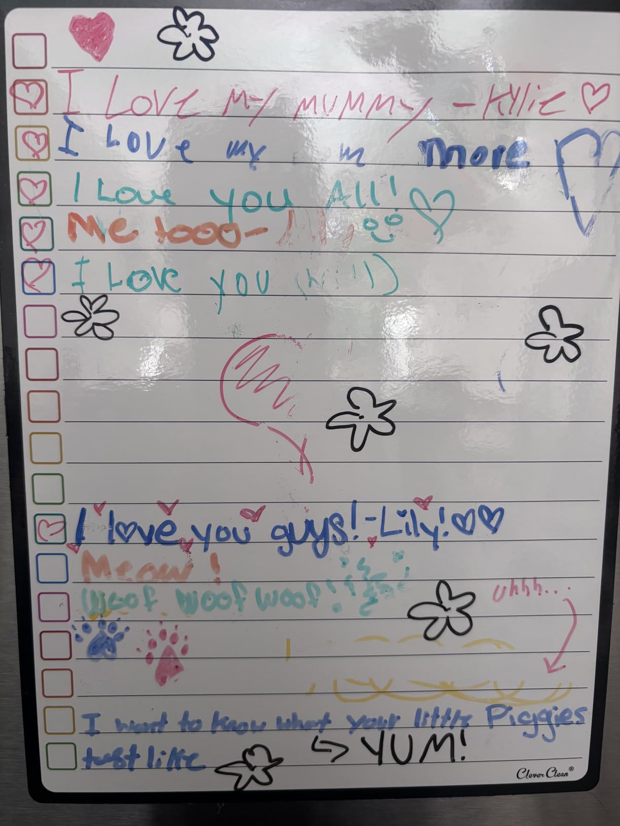 Magnetic Dry Erase Weekly Calendar for Fridge - Large 17
