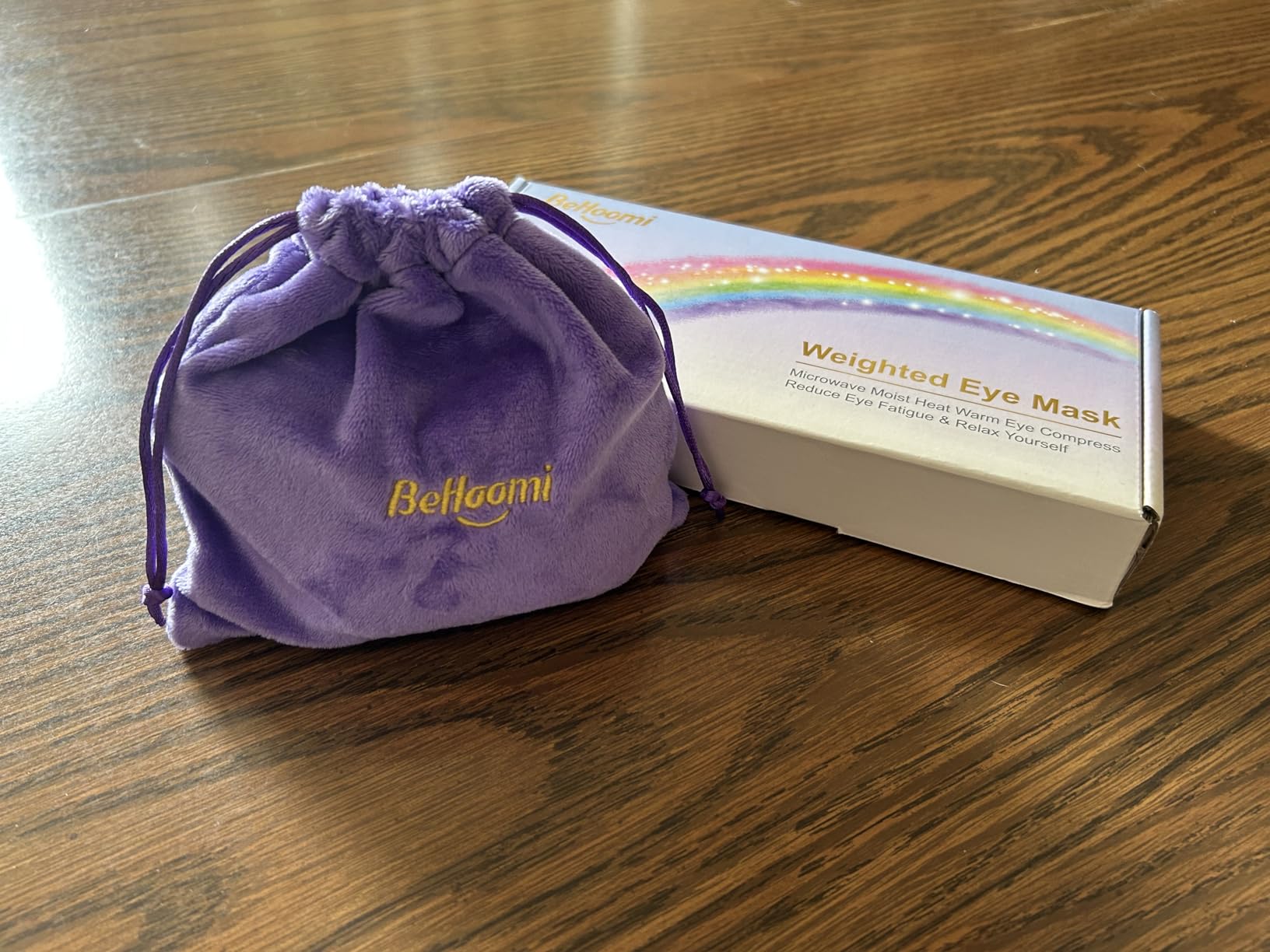 BeHoomi Heated Eye Mask, Weighted Sleep Mask Warm Compress for Eyes, Cooling Eye Mask for Sleeping, Reusable Eye Masks for Home, Office, Hot and Cold for Eye Relaxation, Gifts for Women (Purple) customer photo 2