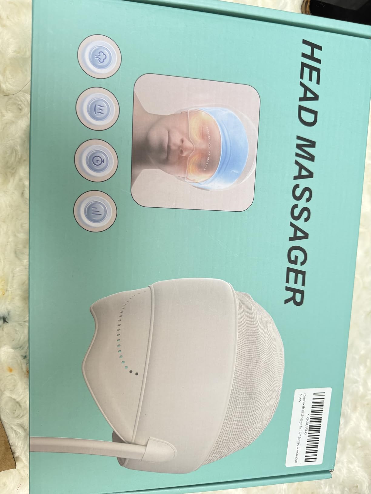 Head Massager for Headaches, Eye Massager with Heat, Electric Rechargeable Head and Eye Massage Tool for Stress Relief, Migraine Relief Massager for Forehead, 6 Zone Kneading customer photo 2