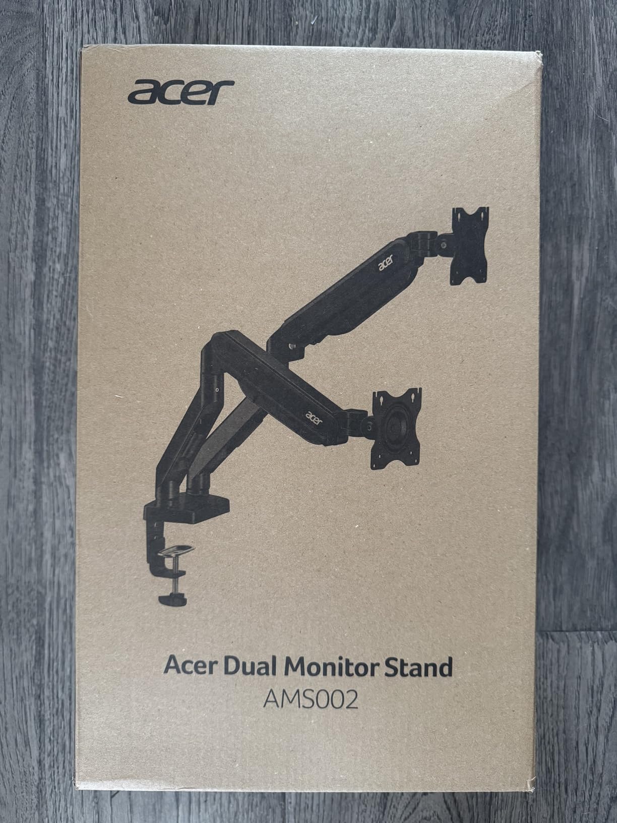 Acer Dual Monitor Arm, Computer Desk Arm with VESA Mounts for 17-32 inch Screens, Fully Adjustable Gas Spring Monitor Stand, C-Clamp and Grommet Mounting Base, Fits 4.4 to 19.8lbs Computer Monitors customer photo 1