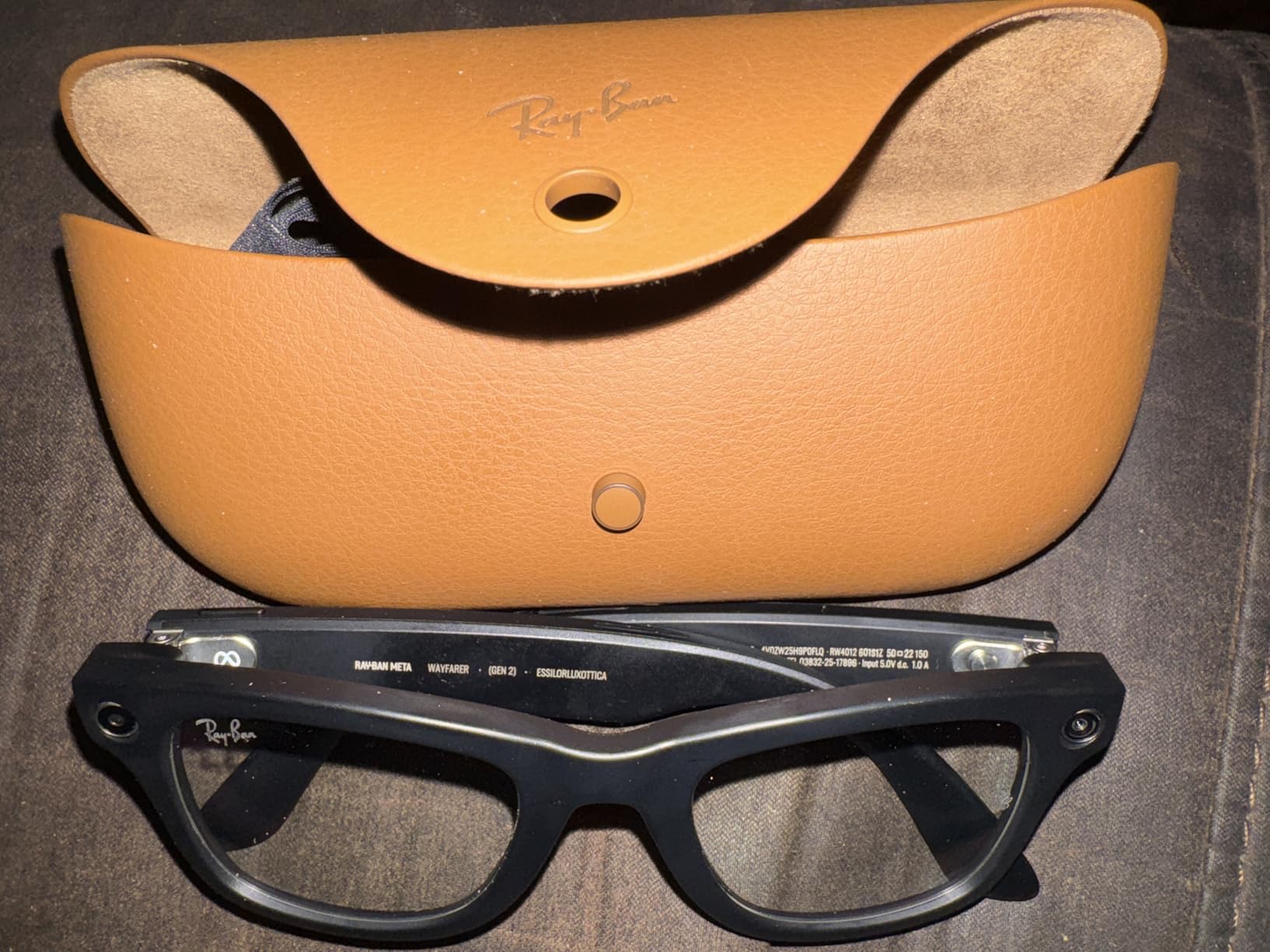 Meta Ray-Ban (Gen 2) Wayfarer Smart AI Glasses, Matte Black, Clear Lenses customer photo 1