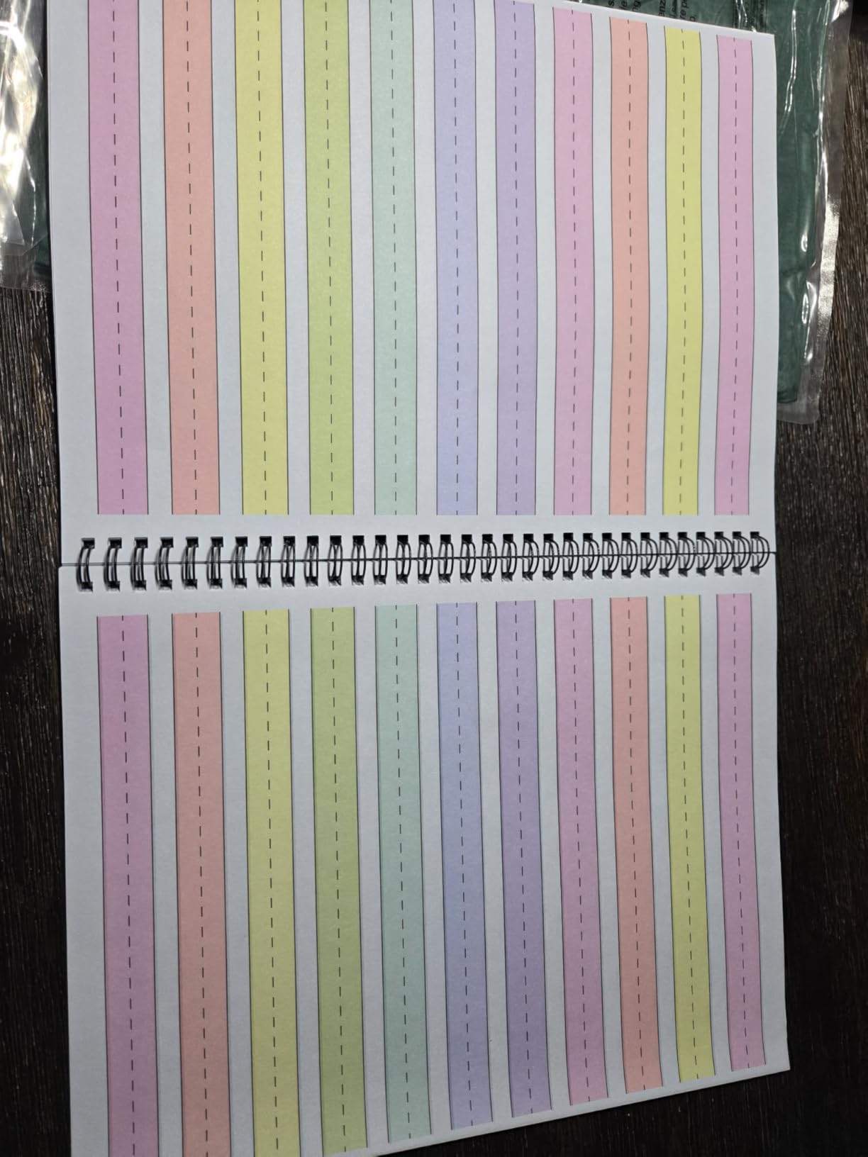 Colored Raised Line Handwriting Paper 8.5x11 Inch Wide Ruled Writing Paper Spiral Bound with ADHD 0.63 In Spacing Multi Sensory Dysgraphia Pad Handwriting Practice Workbook for Kids Kindergarten customer photo 2