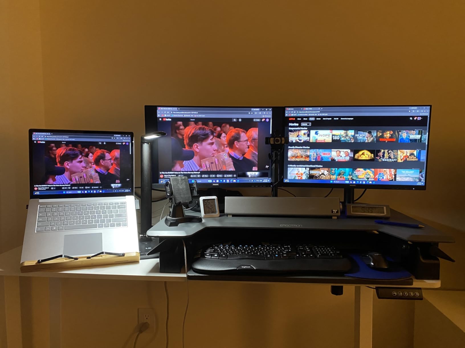 Veken 47.2 Inch Large Electric Standing Desk, Gaming Table, Black customer photo 2