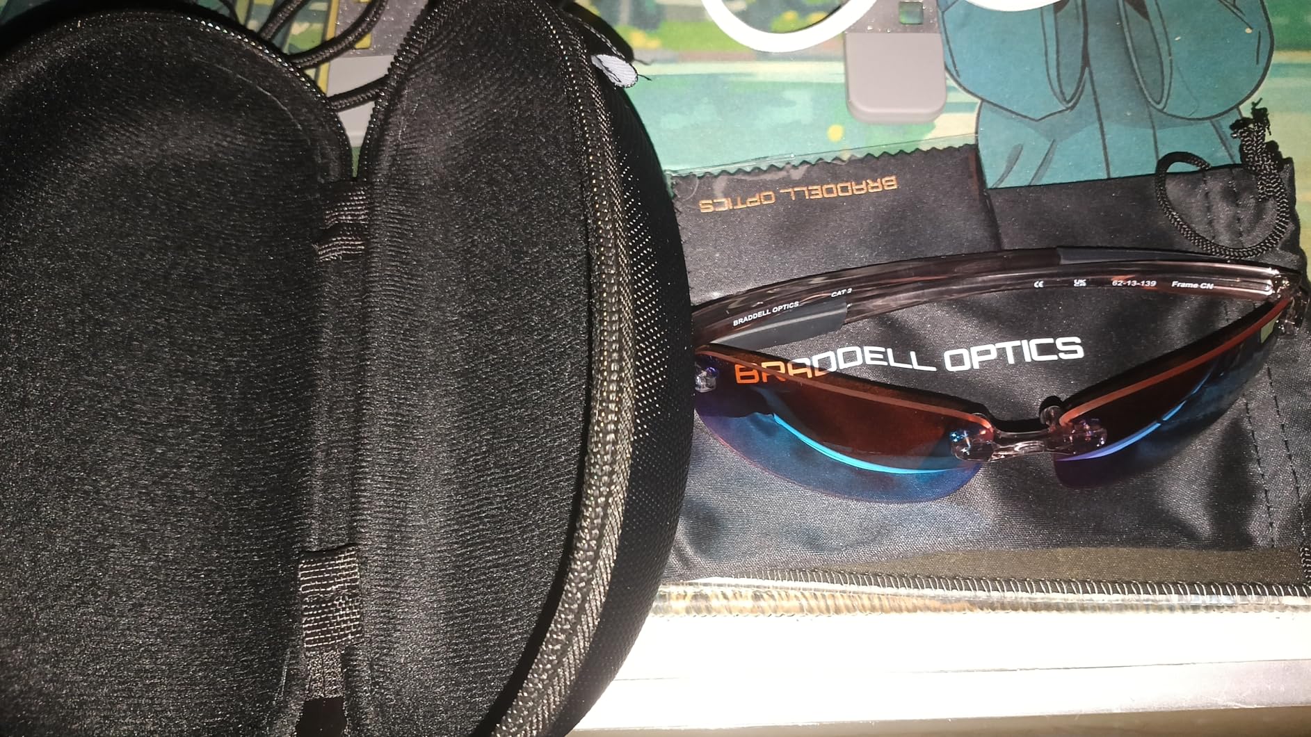 BRADDELL Polarized FL-41 Sports Glasses with Blue Light Mirror for Migraine Light Sensitivity, Fluorescent Glare, Concussion customer photo 2