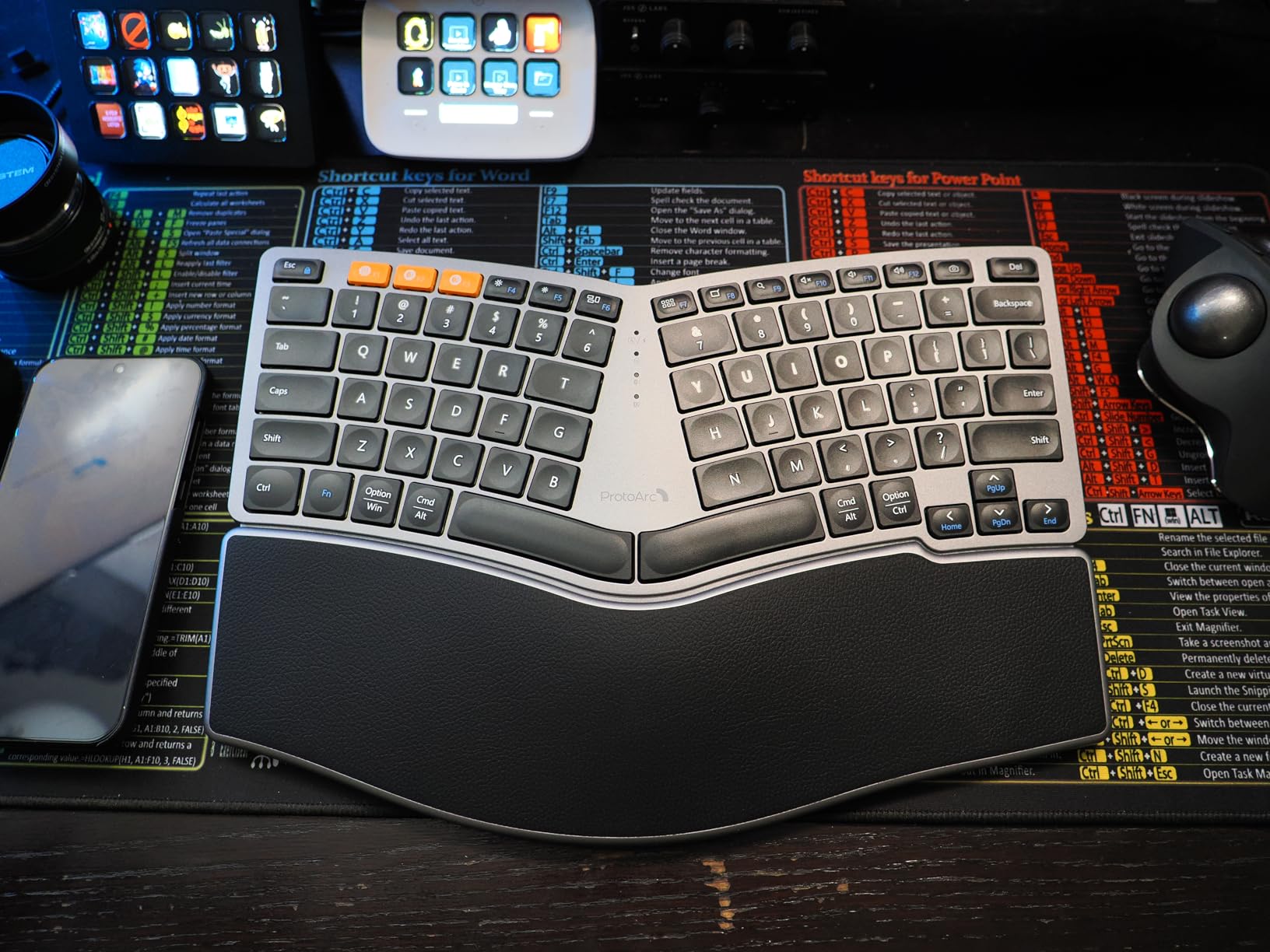 ProtoArc EK04 Mini Compact Wireless Ergonomic Keyboard, Hard Palm Rest, Multi-Device, Split Design, Rechargeable, Compatible with Windows, Mac OS customer photo 1