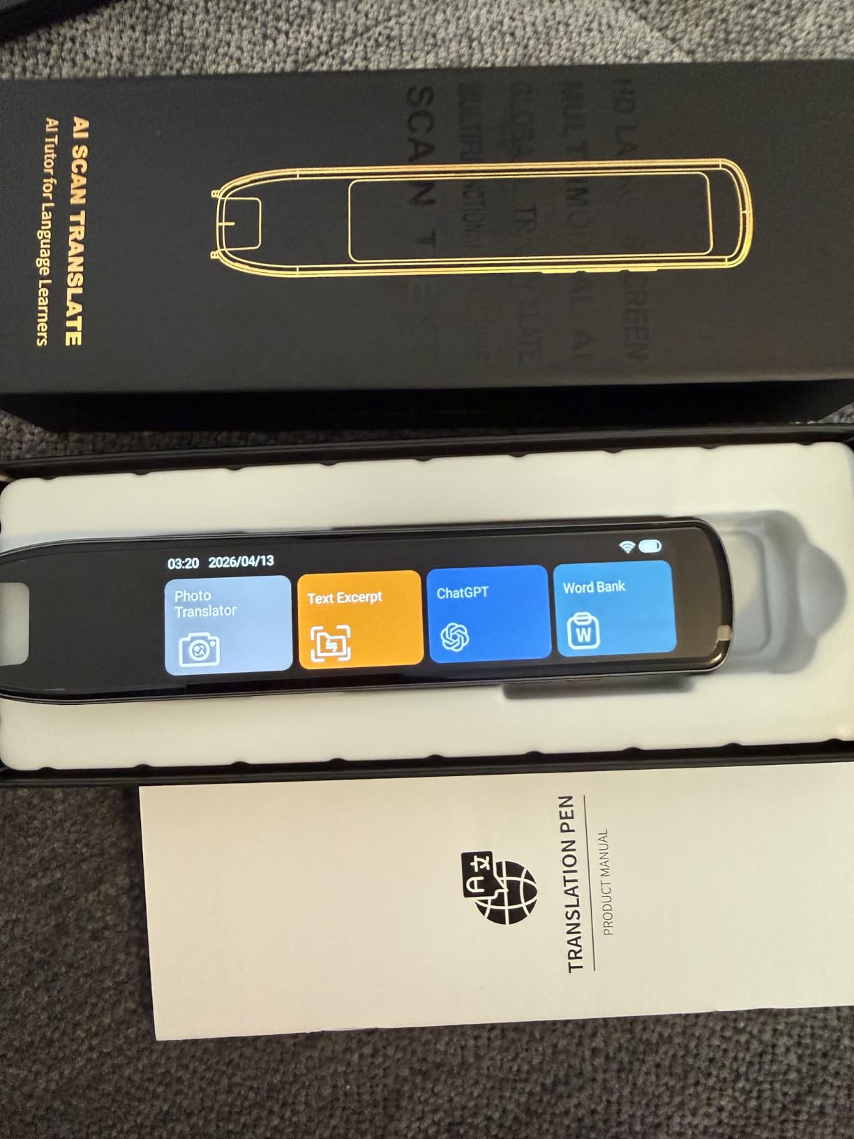 Scan Translation Pen - 142 Languages Smart Dyslexia Assistive Tool, Speech/Scan-to-Text Reading Pen for Learning Difficulties, Language Learners, Elderly Users (10 Offline Languages) customer photo 1