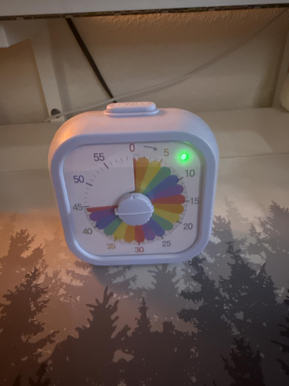 Mwellewm Visual Timer for Kids, 60 Minute Time Digital Pomodoro Timer Countdown with Silent Pause Function for Classroom Kitchen Study Cooking Meetings ADHD Rainbow Pattern (Blue) customer photo 1