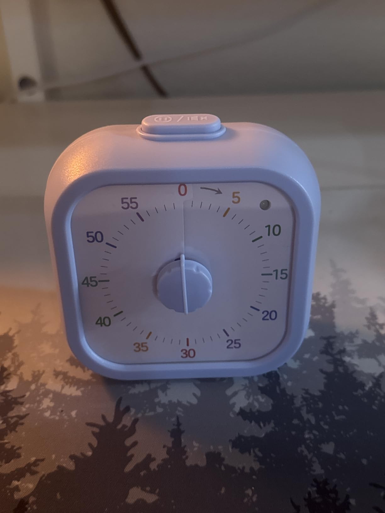 Mwellewm Visual Timer for Kids, 60 Minute Time Digital Pomodoro Timer Countdown with Silent Pause Function for Classroom Kitchen Study Cooking Meetings ADHD Rainbow Pattern (Blue) customer photo 2