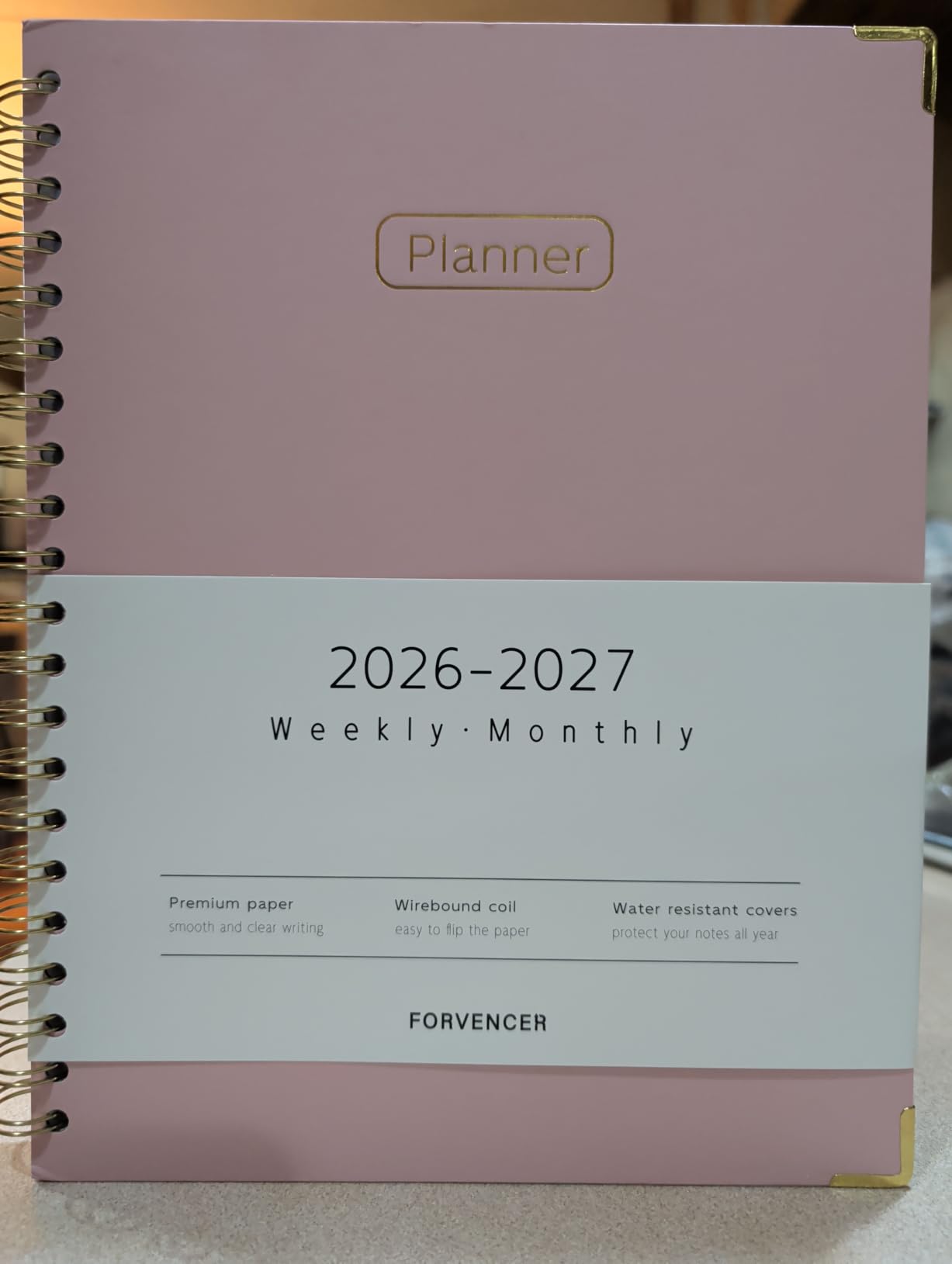 Forvencer Academic Planner 2026-2027, Hardcover Calendar Planner Weekly & Monthly, July 2026 - June 2027, 8.5
