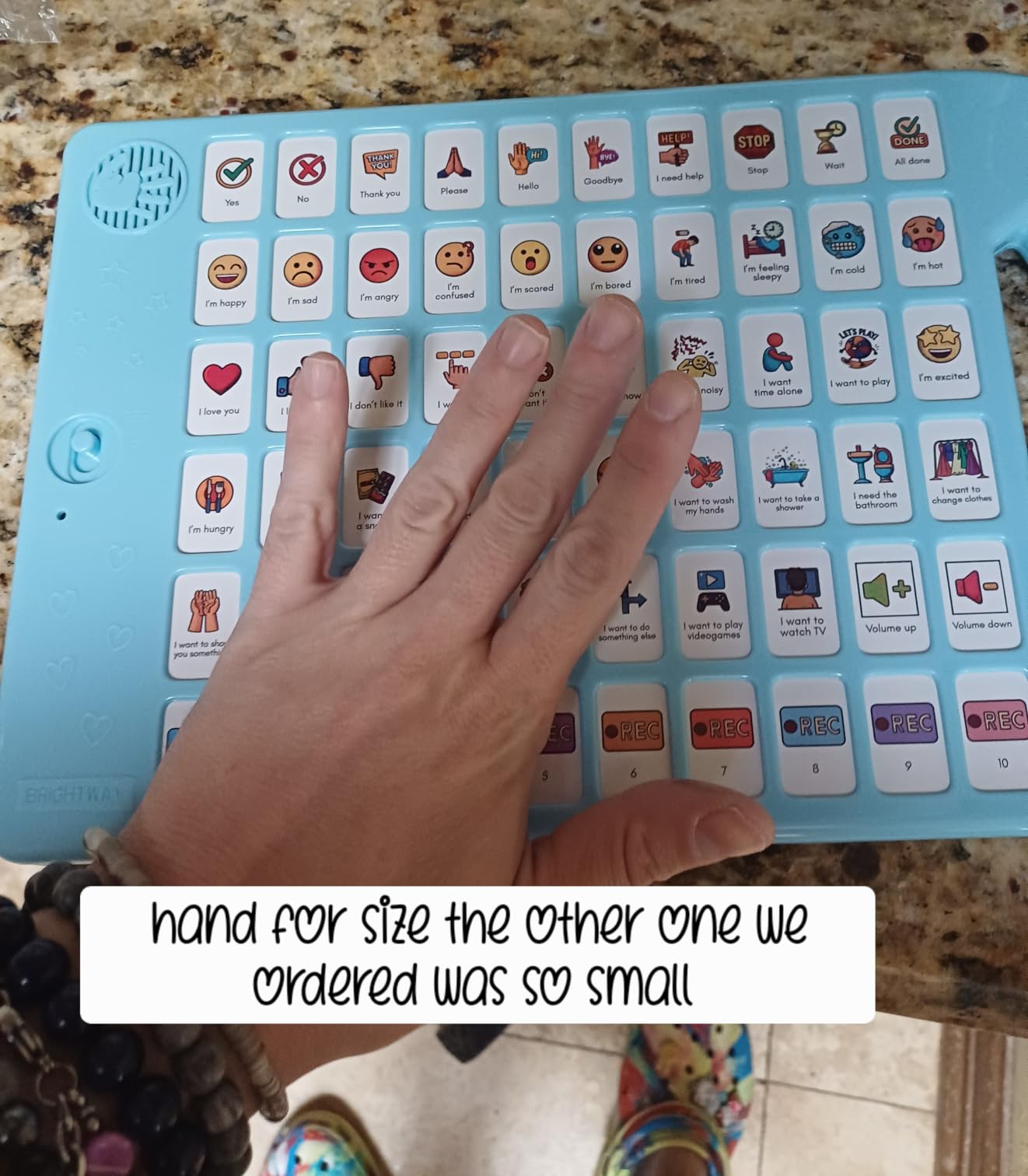 Brightway AAC Device for Autism, Non Verbal Communication Board for Kids & Adults | Tools for Delayed Speech Therapy & Stroke Recovery - 60 Total Buttons, 10 Recording Buttons, & Adjustable Volume customer photo 1