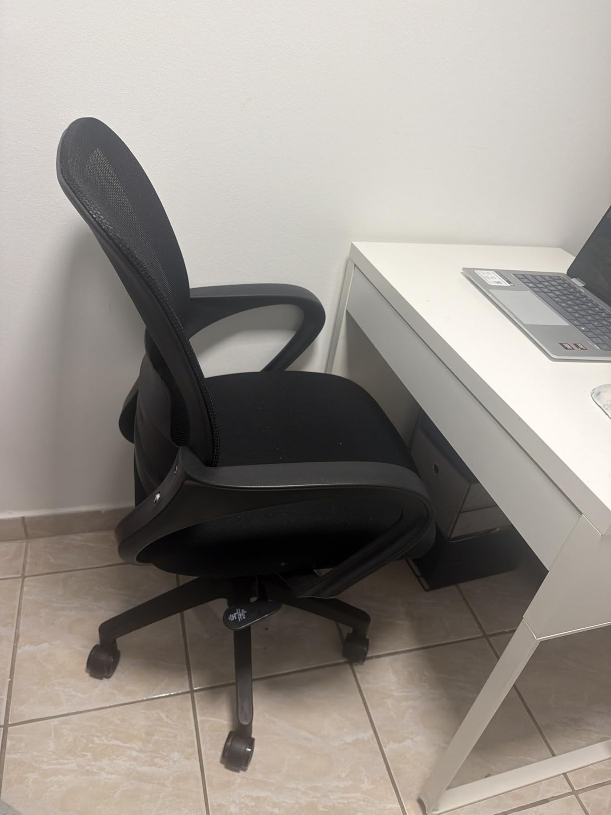 NEO CHAIR Office Desk Ergonomic Computer Mesh Chair with Lumbar Mid Back Support Adjustable Height Swivel Rolling Wheels Comfy Task Vanity Chair for Home Bedroom Study (Pastel Pink) customer photo 1