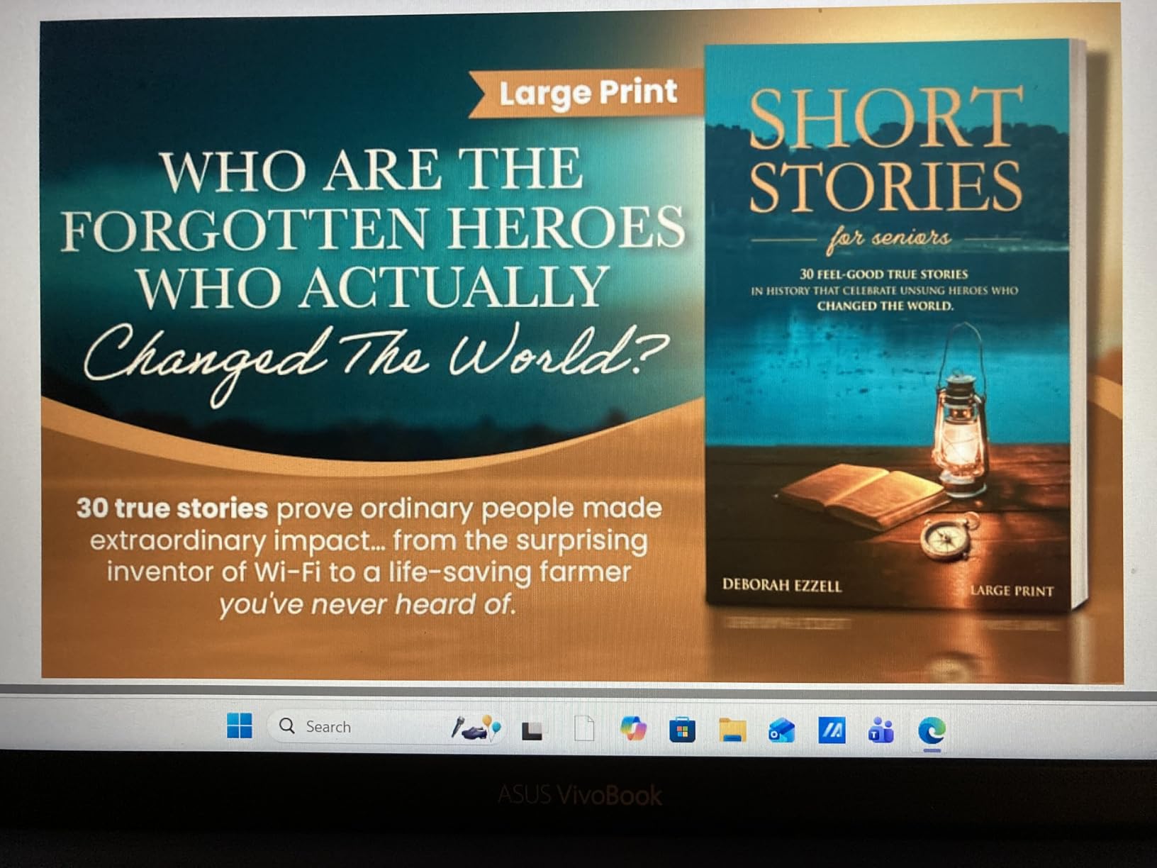 Short Stories for Seniors: 30 Feel-Good True Stories in History (Large Print) customer photo 2