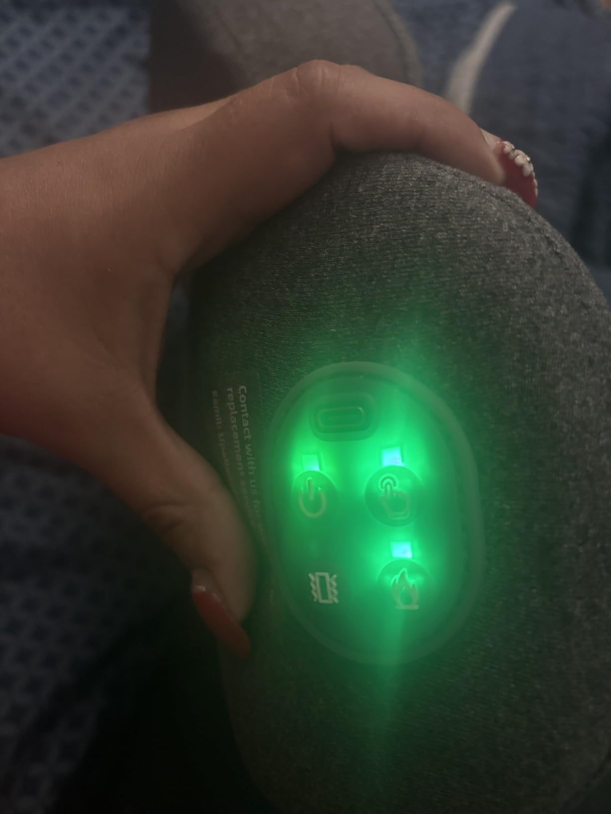 Upalled Cordless Heated Neck Massager Pillow for Pain Relief Deep Tissue, 3-in-1 Rechargeable Neck Cervical Traction Device with Heat, Massage, Electric Stretch, Ergonomic Shoulder Relaxer,Grey customer photo 1