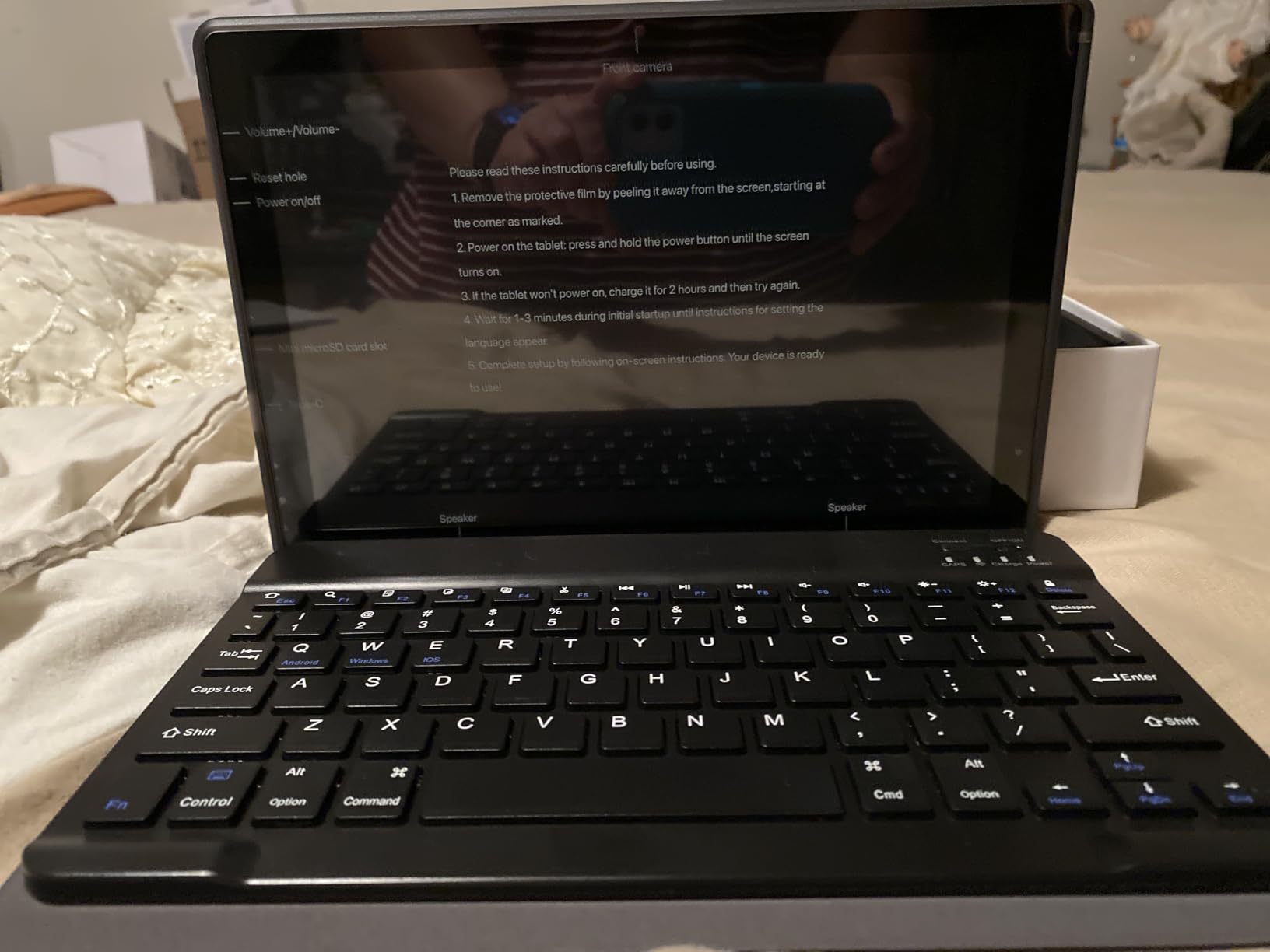 Jeazans Android 16 Tablet 10.1 Inch, 2-in-1 Tablet Bundle with Keyboard, Wireless Mouse, Stylus, Leather Case, Dual Camera, 64GB Storage+1TB Expansion, Portable Laptop for Students & Business customer photo 2