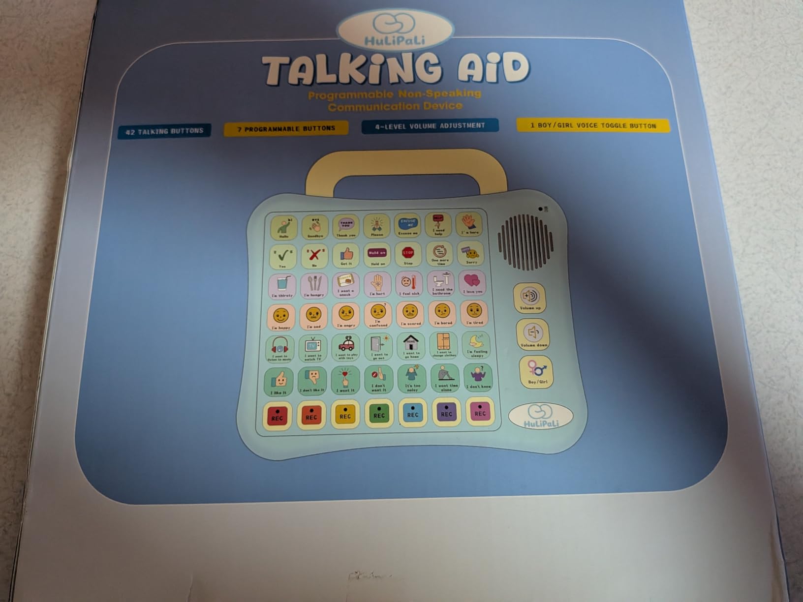 AAC Device for Autism Speech Therapy & Nonverbal Kids - 2-in-1 Portable Desktop Communication Tool with Boy/Girl Voices, 42 Preset Buttons, 7 Recordable Buttons & Adjustable Volume customer photo 2