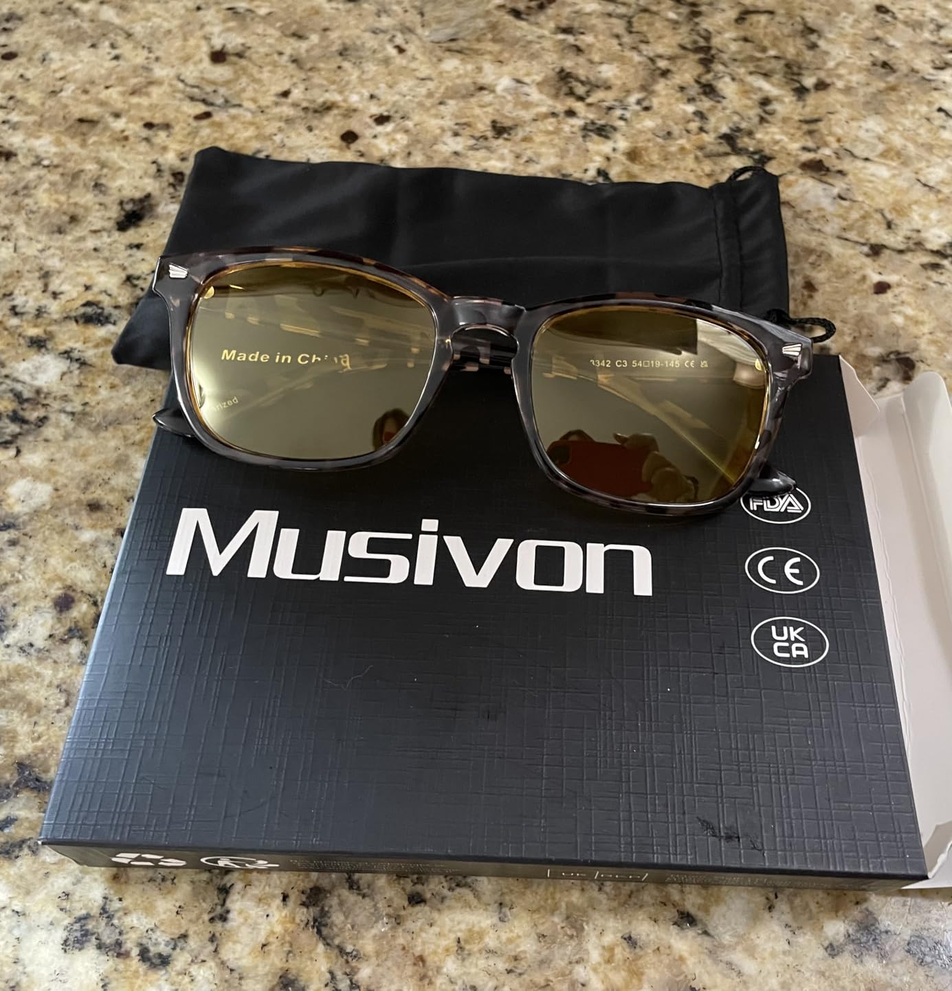 Night Night Glasses for Women Men, Polarized Nighttime Vision Glasses with Yellow Lens Anti Glare (2 Pack) customer photo 1