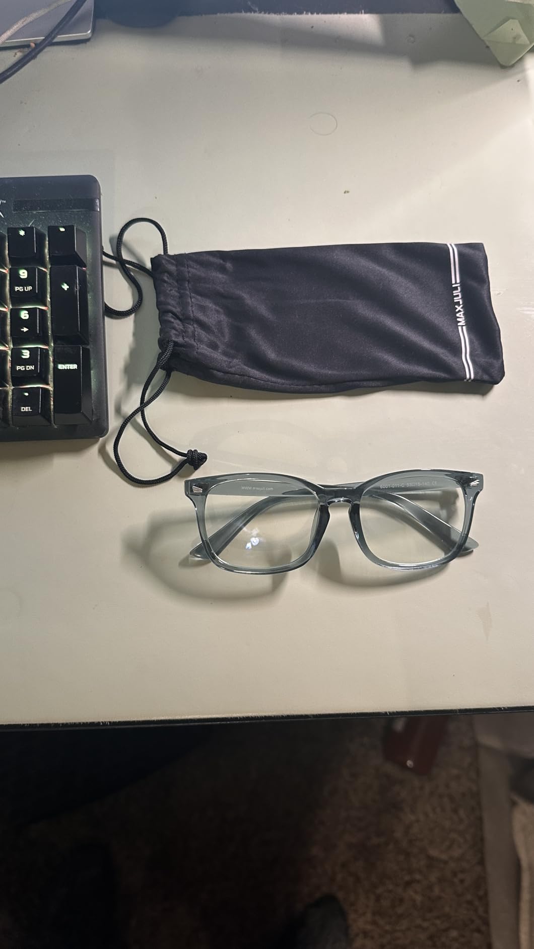 MAXJULI FL-41 Rose Blue Light Blocking Glasses for Photophobia Light Sensitivity, for Computer Gaming, Screen Fatigue & UV Protection (Black/FL-41 Rose) customer photo 1