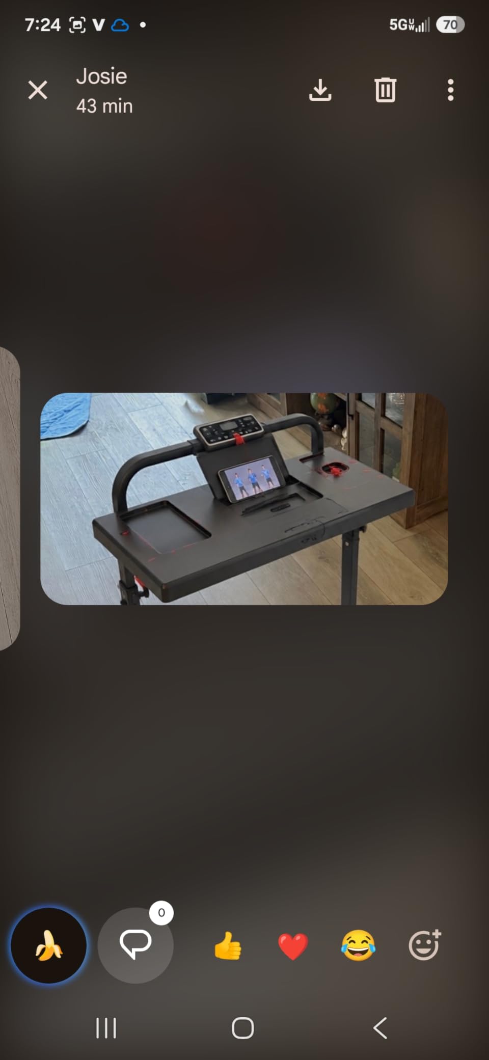 Walking Pad Treadmill with Removable Desk Workstation, 3 in 1 Foldable Treadmill with Adjustable Handle Bar for Home/Office, Treadmills for Home with Magnetic Remote & APP Control customer photo 1