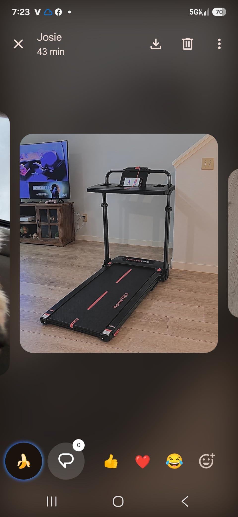 Walking Pad Treadmill with Removable Desk Workstation, 3 in 1 Foldable Treadmill with Adjustable Handle Bar for Home/Office, Treadmills for Home with Magnetic Remote & APP Control customer photo 2