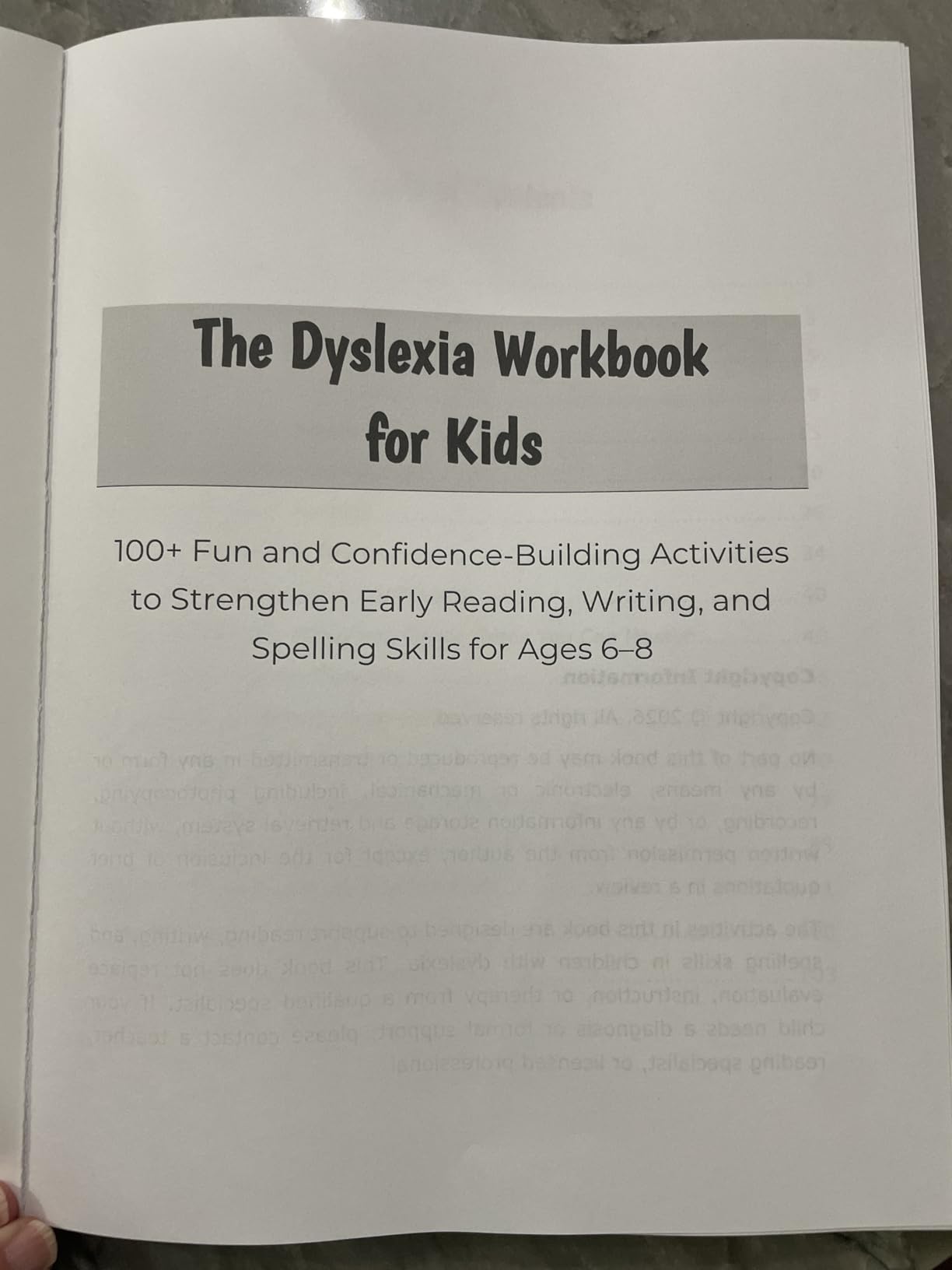 The Dyslexia Workbook for Kids: 100+ Fun and Confidence-Building Activities to Strengthen Early Reading, Writing, and Spelling Skills for Ages 6-8 customer photo 2