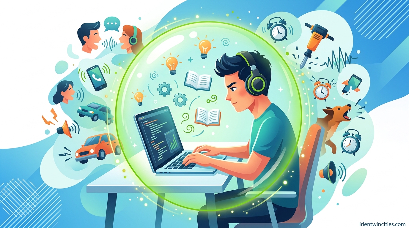 Premium Noise Canceling Headphones for Focus