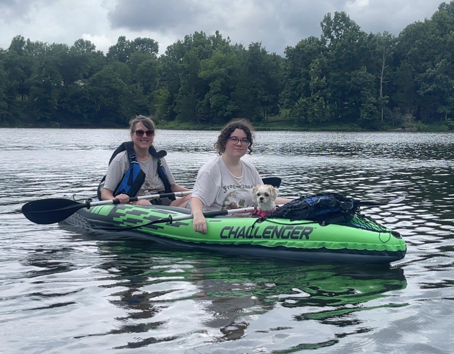 Intex Challenger K1 Inflatable Kayak Series: Includes Deluxe 86in Kayak Paddles and High-Output Pump - SuperStrong PVC - Adjustable Seat with Backrest - Removable Skeg - Cargo Storage Net customer photo 1