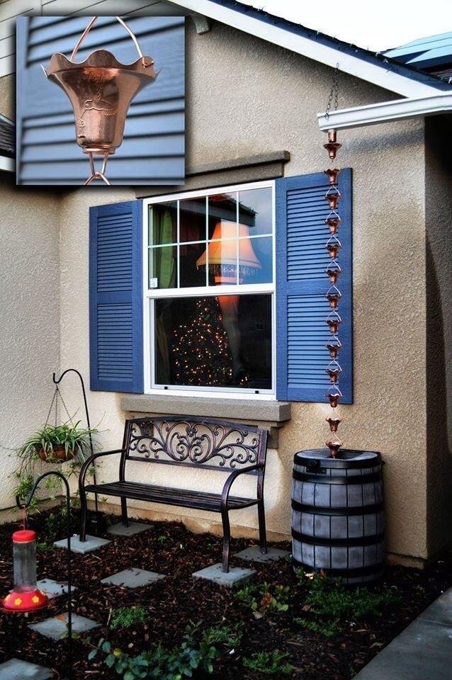 Rain Wizard Water Collection Barrel, 50 Gallon, Oak | Faux Wood Design - Plastic Outdoor Home Rain Barrel, Rainwater Storage Collector with Metal Spigot and Flat Back customer photo 1