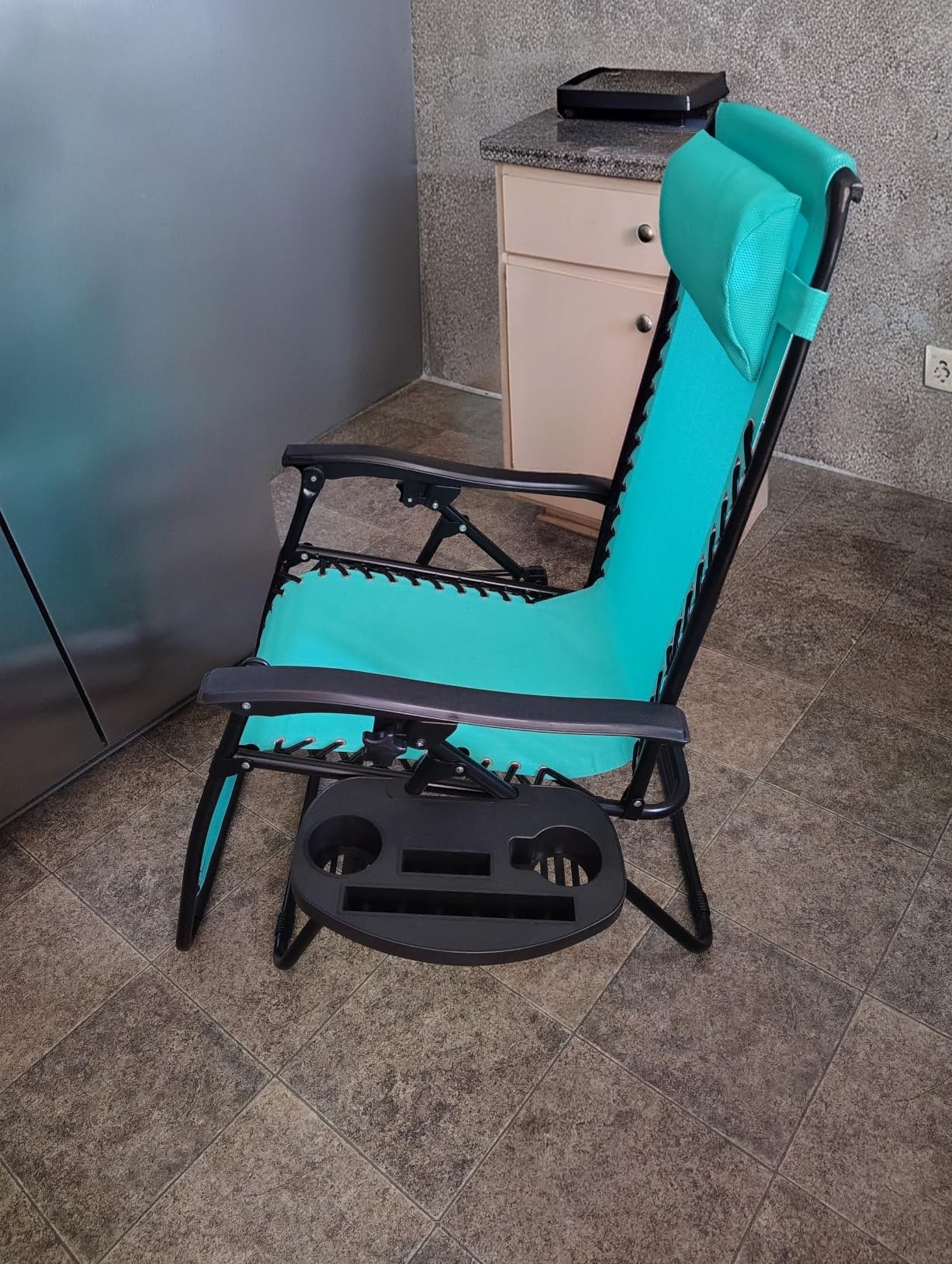 Best Choice Products Set of 2 Adjustable Steel Mesh Zero Gravity Lounge Chair Recliners w/Pillows and Cup Holder Trays - Black customer photo 1