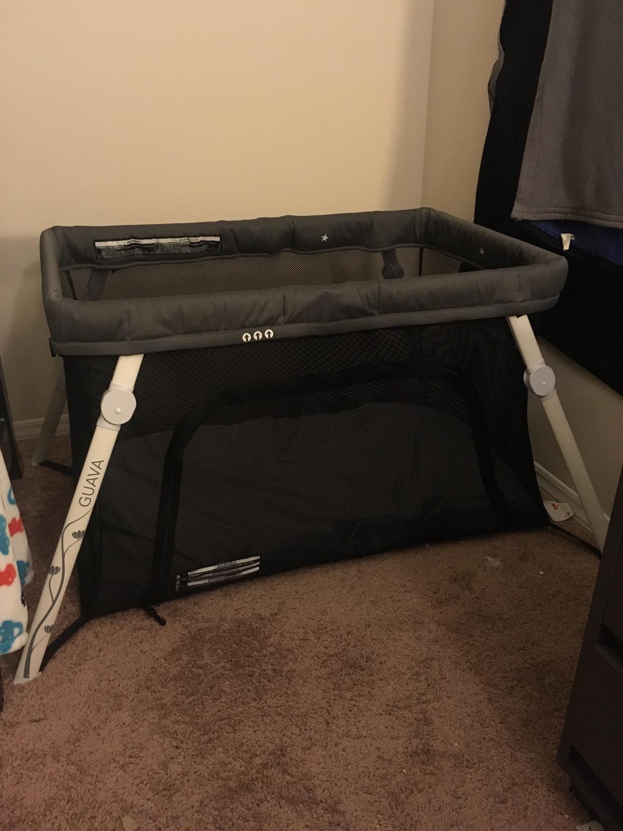 Guava Family Travel Crib - Lightweight Backpack Design, Certified Baby Safe Portable Crib, Folding Play Yard customer photo 2