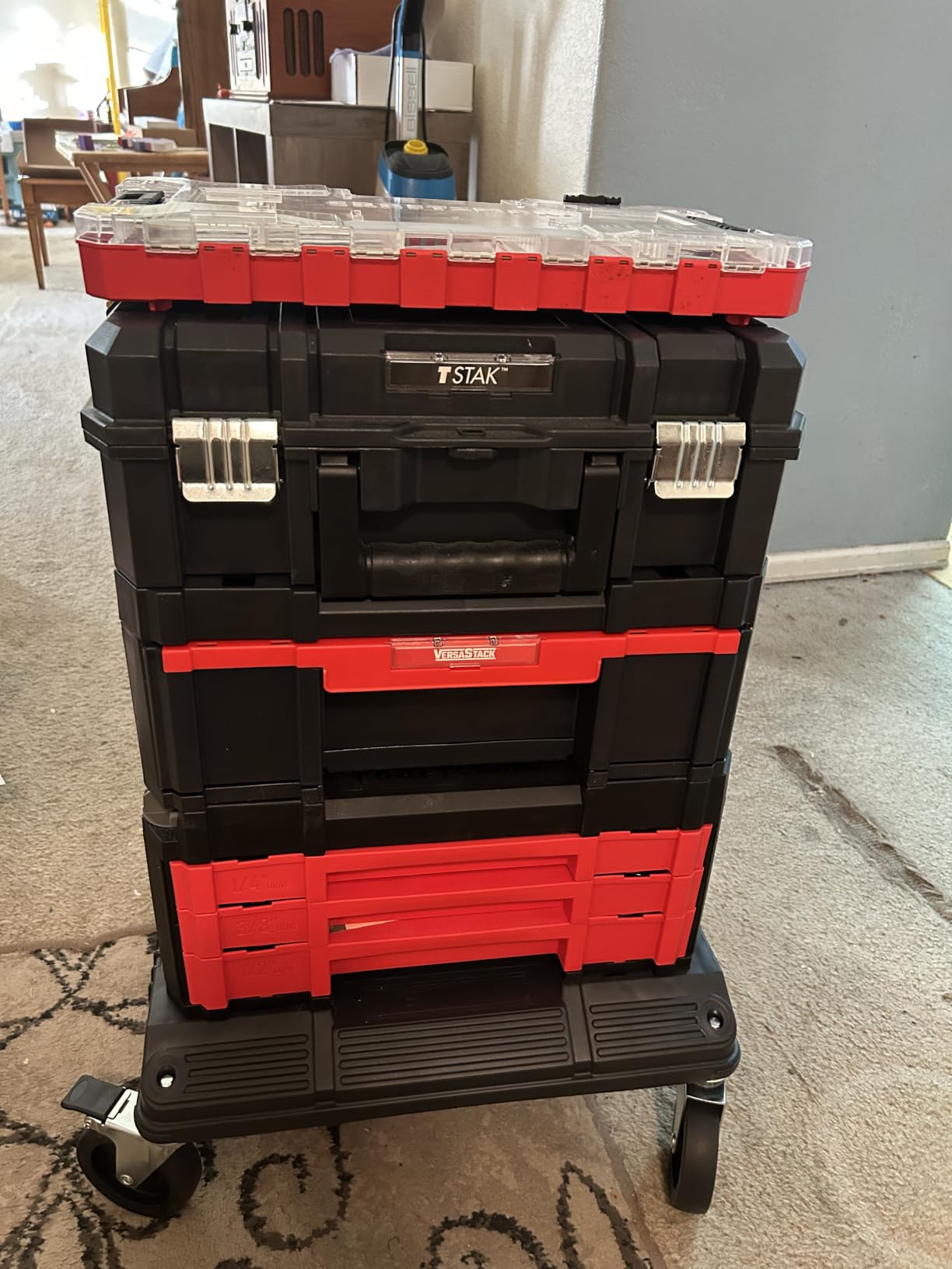 DEWALT Tool Storage Organizer Cart, Use With TSTAK System, Heavy Duty Wheels for Rolling, Organizer for Jobsites (DWST17889) customer photo 1